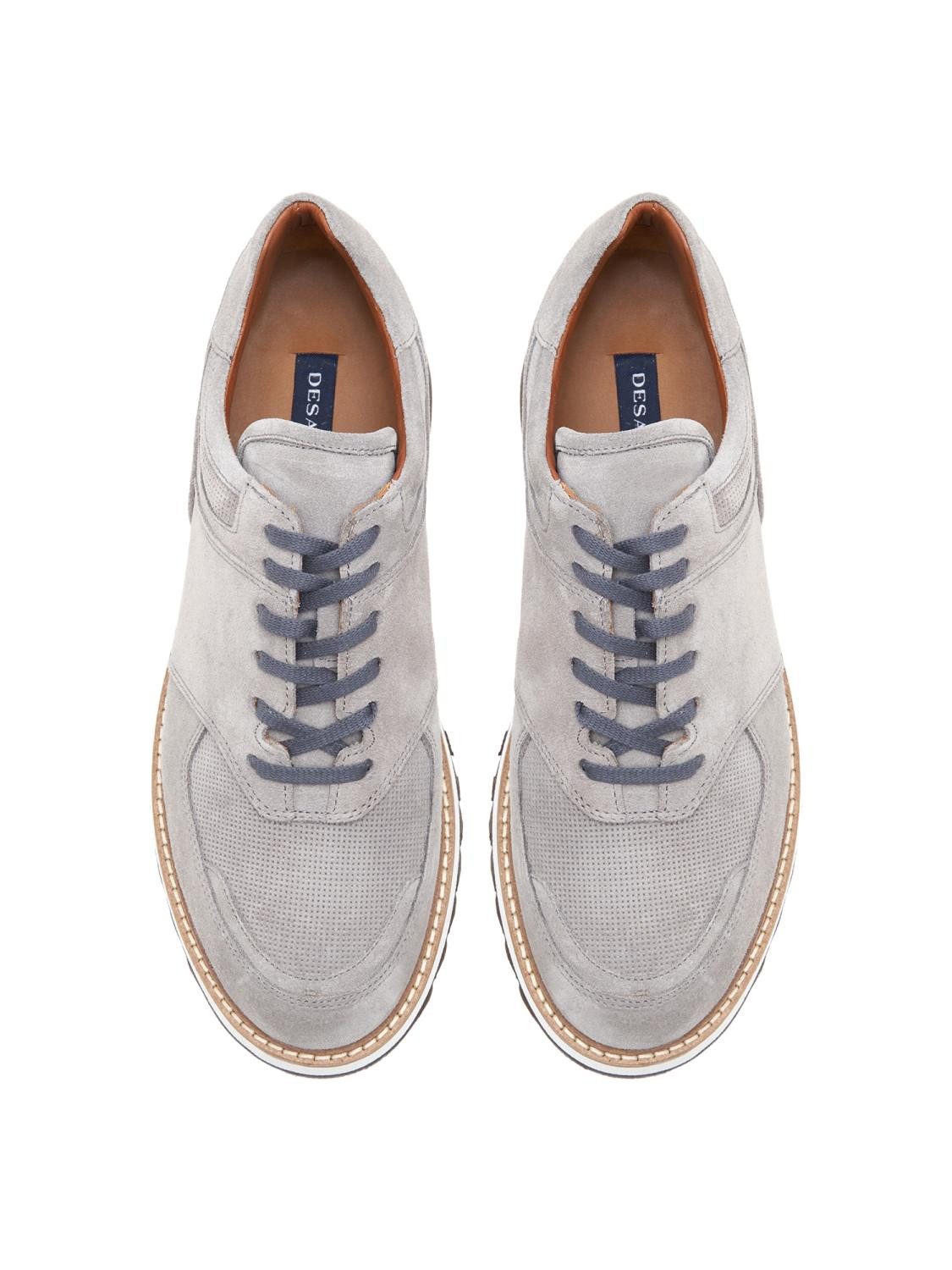 Desa Herren-Sneaker aus Wildleder – Kunststoffsohle, atmungsaktiv, flacher Sneaker
