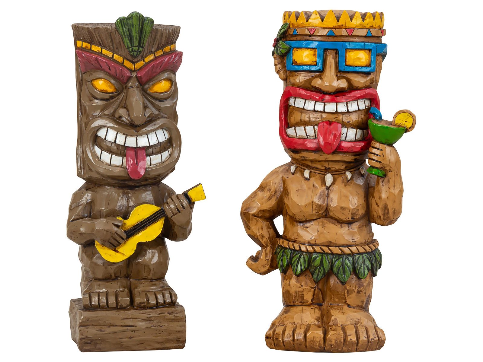 Mel-O-Design Dekofigur 2035 Hawaii Tiki Figuren 2er Set (Stück, 2 St., 1), Blickfang