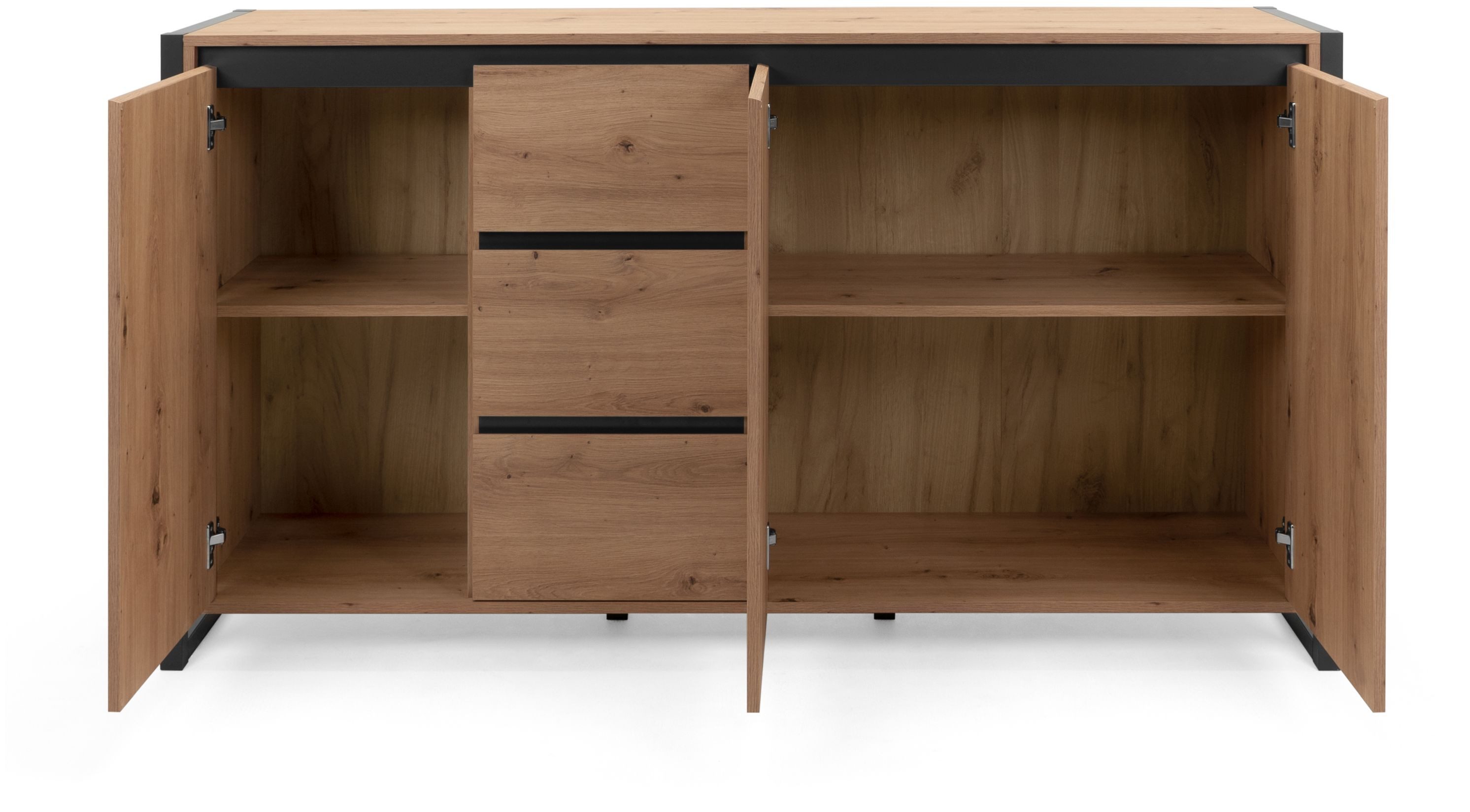 Finori Sideboard, Artisan Oak / Anthrazit B x H x T ca. 160 x 88 x 40 cm günstig online kaufen