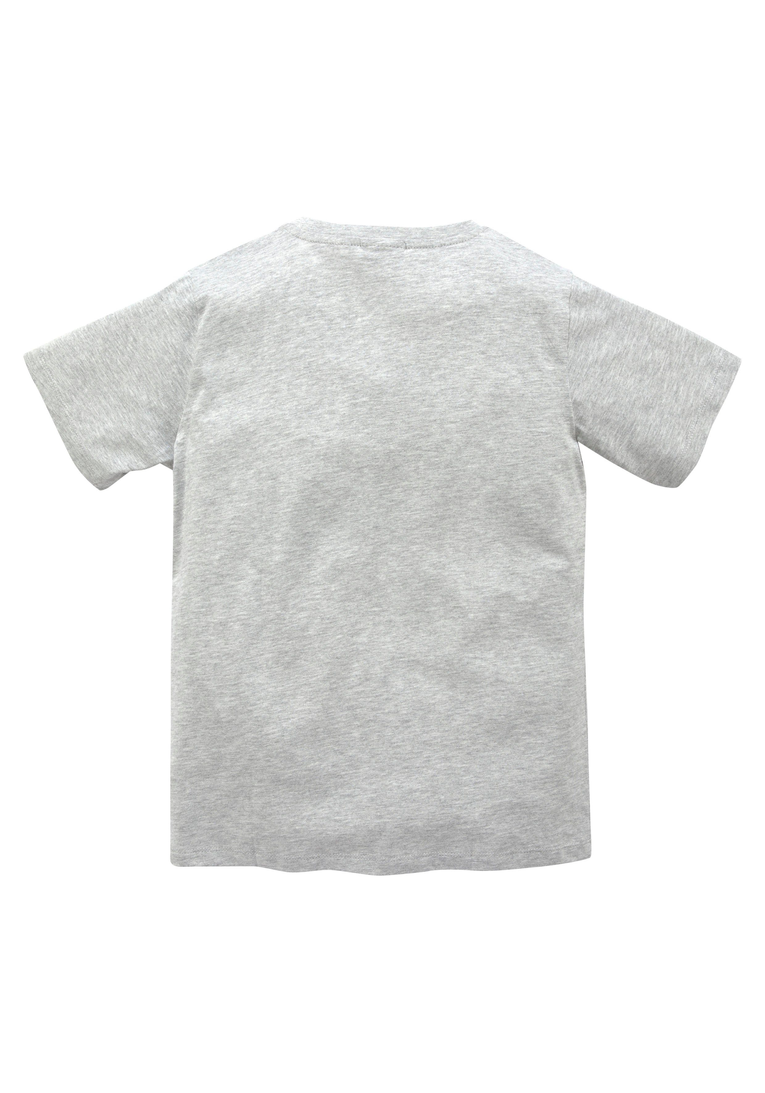 Druck mit T-Shirt KIDSWORLD Farben (Packung, in 2 2-tlg) großem