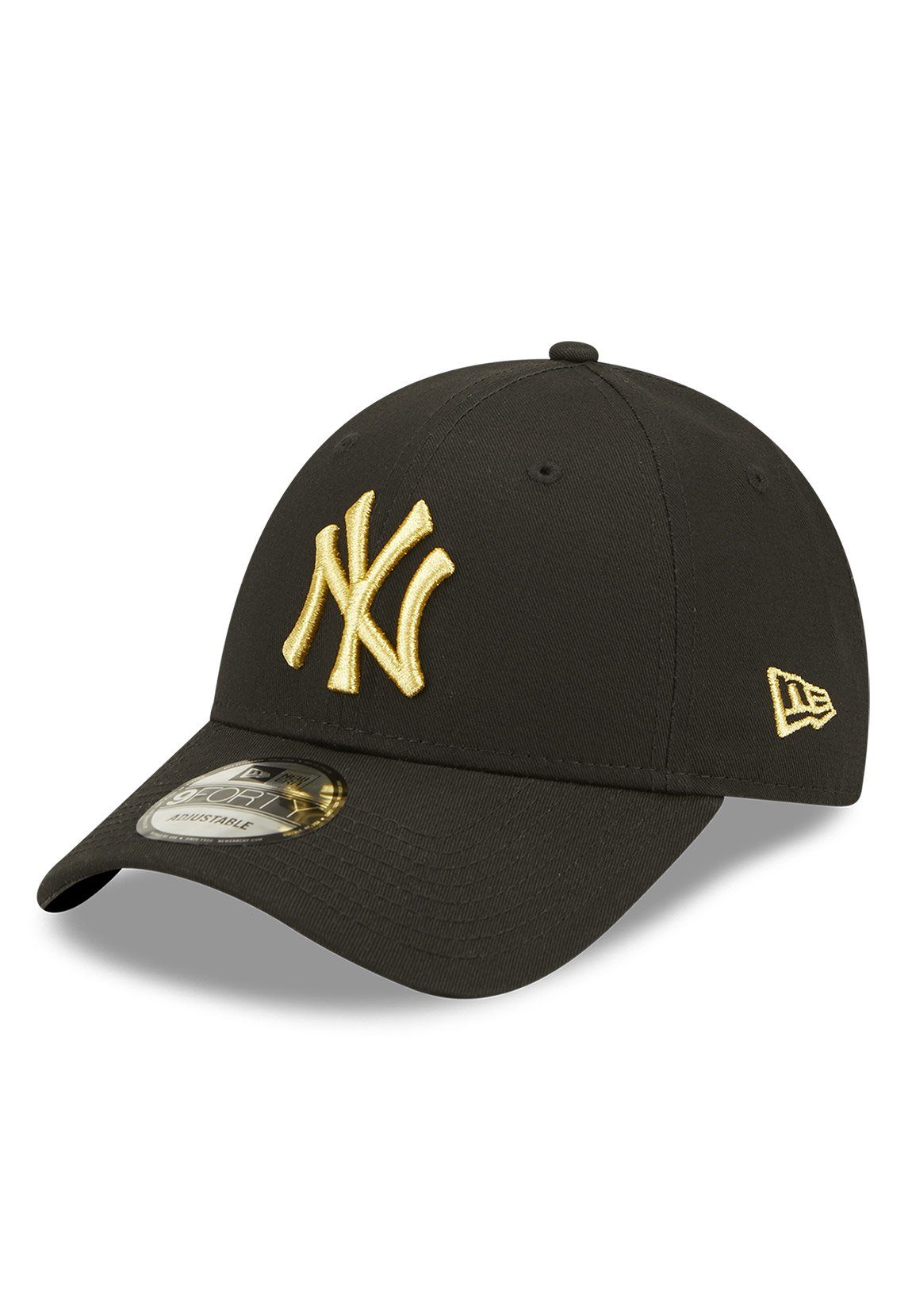 New YANKEES Metallic Gold Cap Era Era Schwarz 9Forty Cap NY Adjustable Baseball New