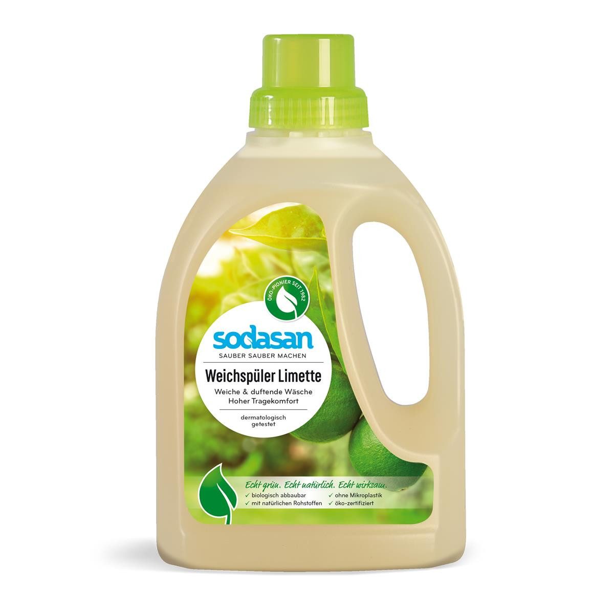 Sodasan Sodasan Weichspüler Limette 0,75L hoher Tragekomfort (1er Pack) Weichspüler