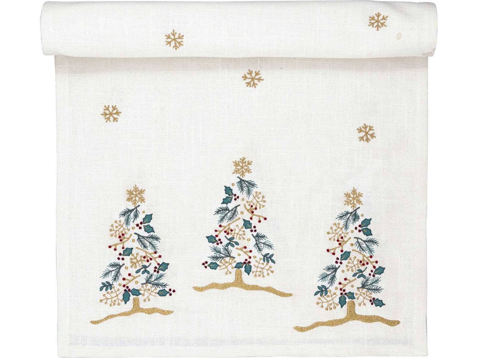 Greengate Tischläufer Lucie Xmas Tischläufer bestickt white 140xx45cm günstig online kaufen