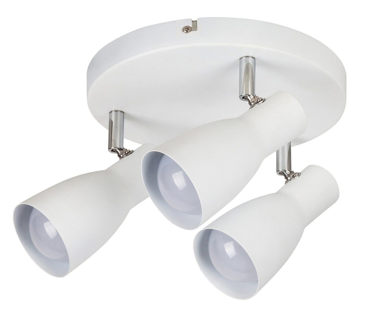 Rabalux LED Deckenspots "Ebony" 3-flammig, Metall, weiß, rund, E27, ø215mm