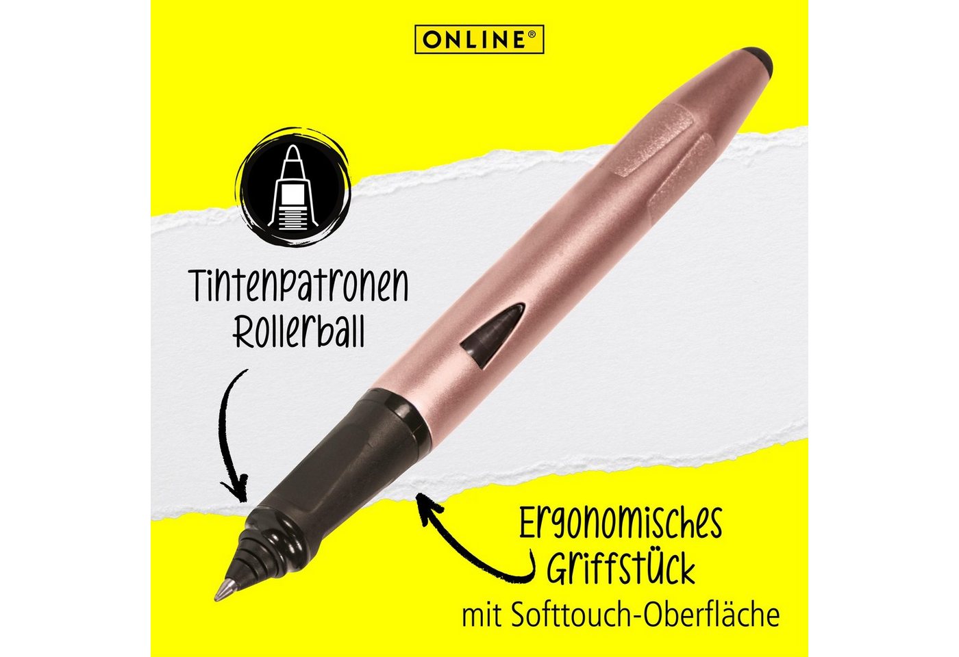Thumbnail - Online Pen Tintenroller Switch Plus, ergonomisch, ideal für die Schule, mit Stylus-Tip