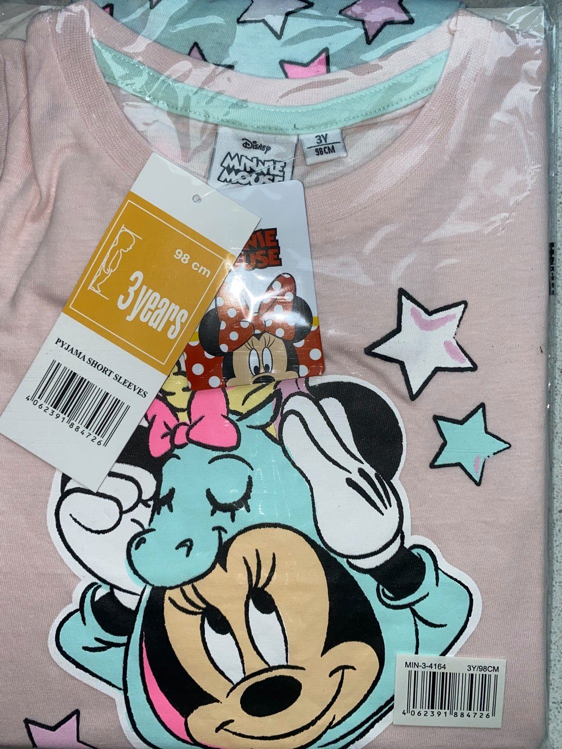 104 Minnie Mouse Kinderpyjama 116 cm kurz Pyjama 128 T-Sirt Mouse mit Schlafanzug Jahre 110 ShortY Hose Minnie Pyjama 3 6 4 Pyjama Weiß + Mädchen 8 5 Hose Disney 98