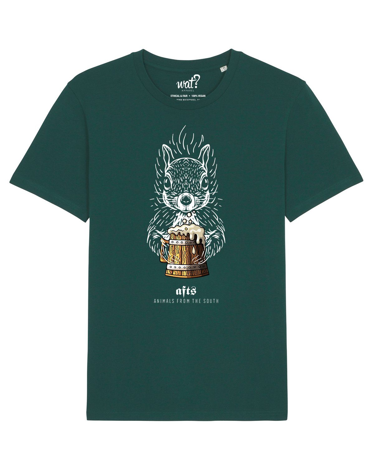 Print-Shirt [#afts] wat? (1-tlg) weinrot Eichhörnchen Apparel