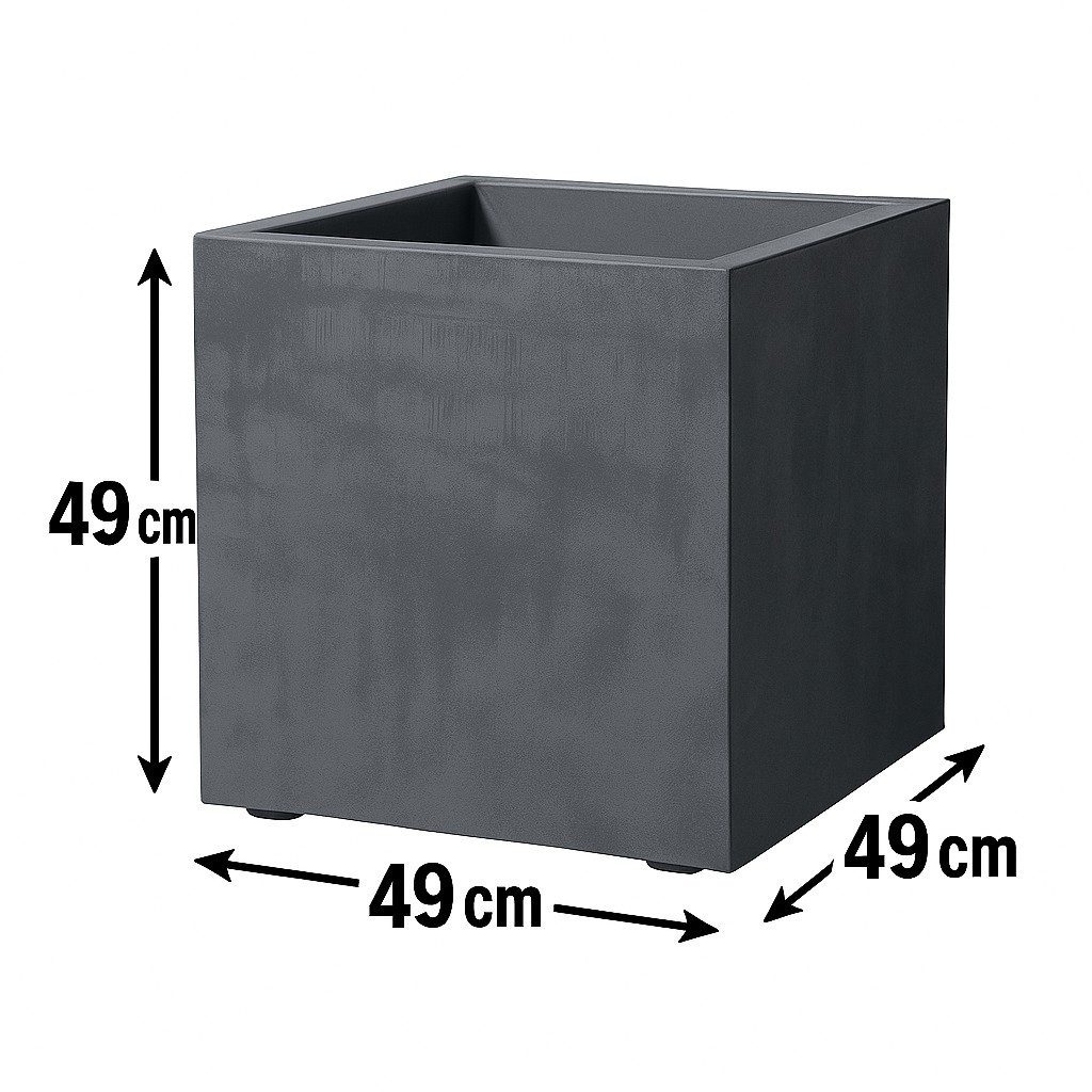 Kreher Pflanzkübel 'Millennium' aus Kunststoff 80 Liter, eckig, 2 Stück (Fa günstig online kaufen