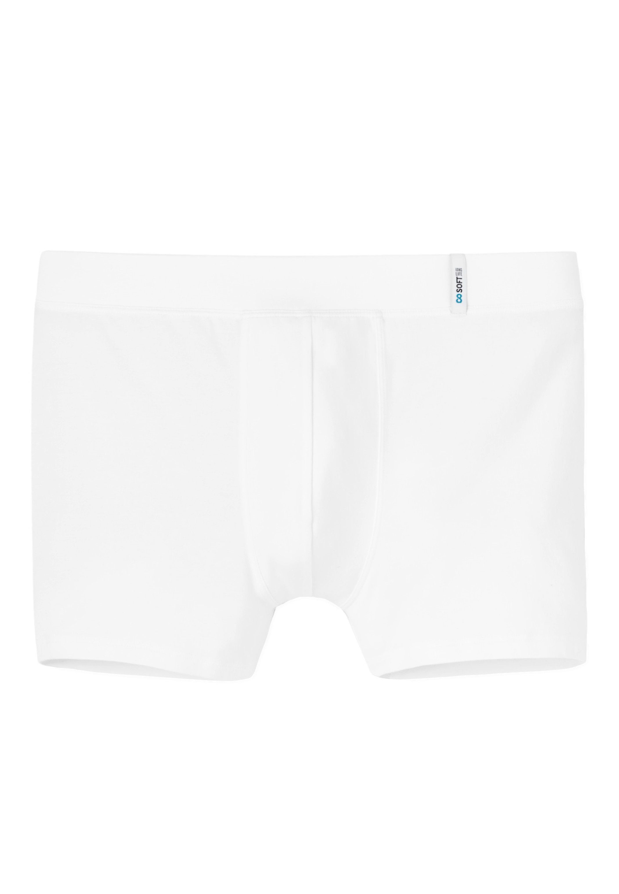 Short Boxer - - Schnelltrocknend Eingriff Weiß - Schiesser Long Retro (1-St) Retro Ohne / Soft Baumwolle Life Pant