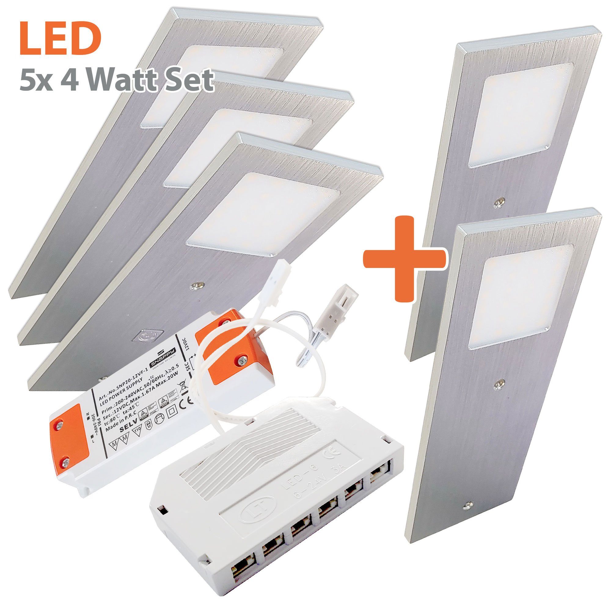 Maxkomfort LED Unterbauleuchte MU-7101A, LED fest integriert, Warmweiß, 3000K, LED, Unterbauleuchte, flach, Küchenleuchte, Touch, Dimmfunktion