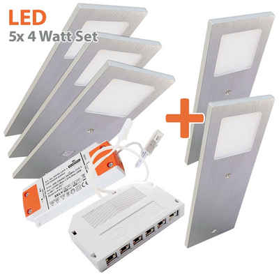 Maxkomfort LED Unterbauleuchte MU-7101A, LED fest integriert, Warmweiß, 3000K, LED, Unterbauleuchte, flach, Küchenleuchte, Touch, Dimmfunktion