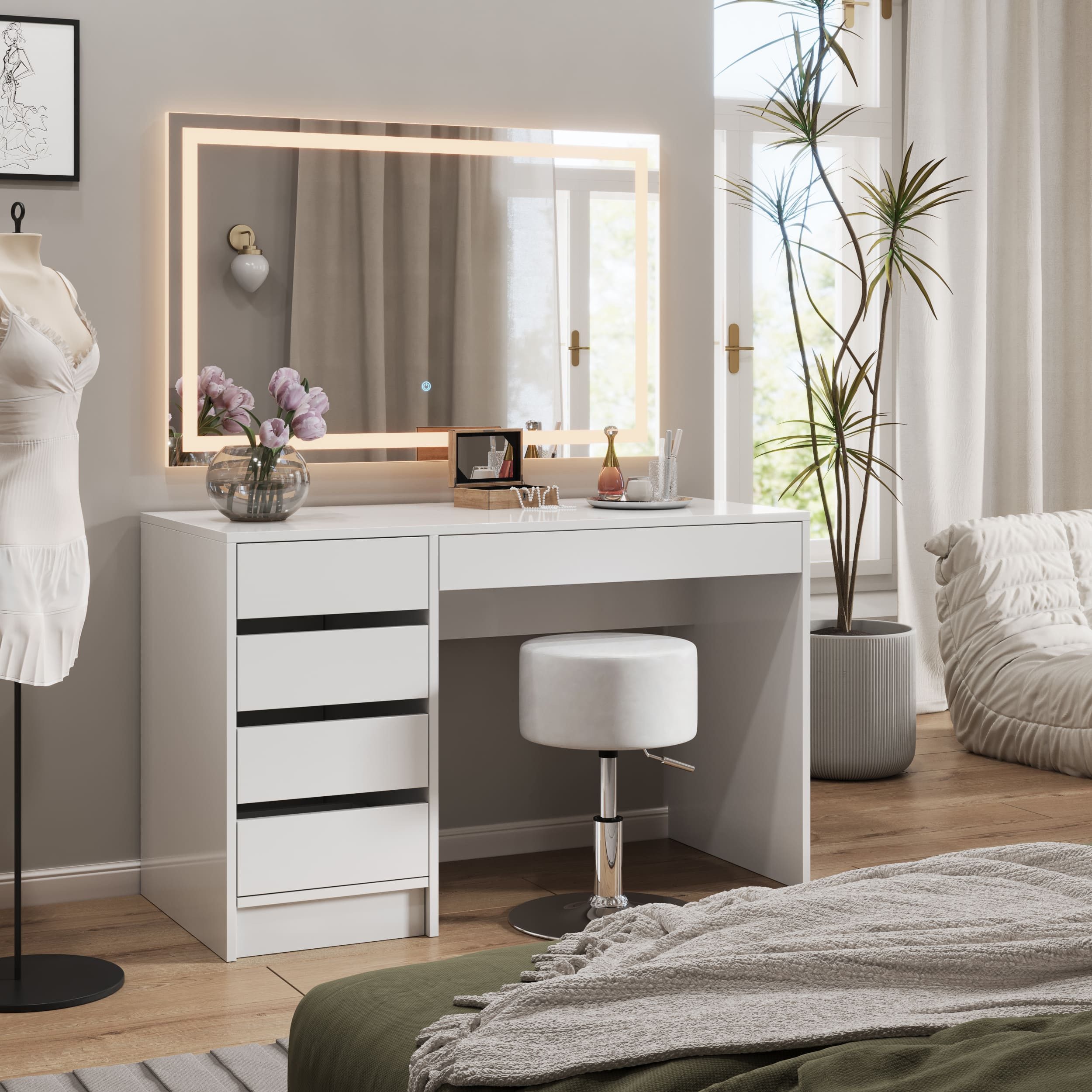 Vicco Sitzhocker Design, Weiß, 33 x günstig online kaufen