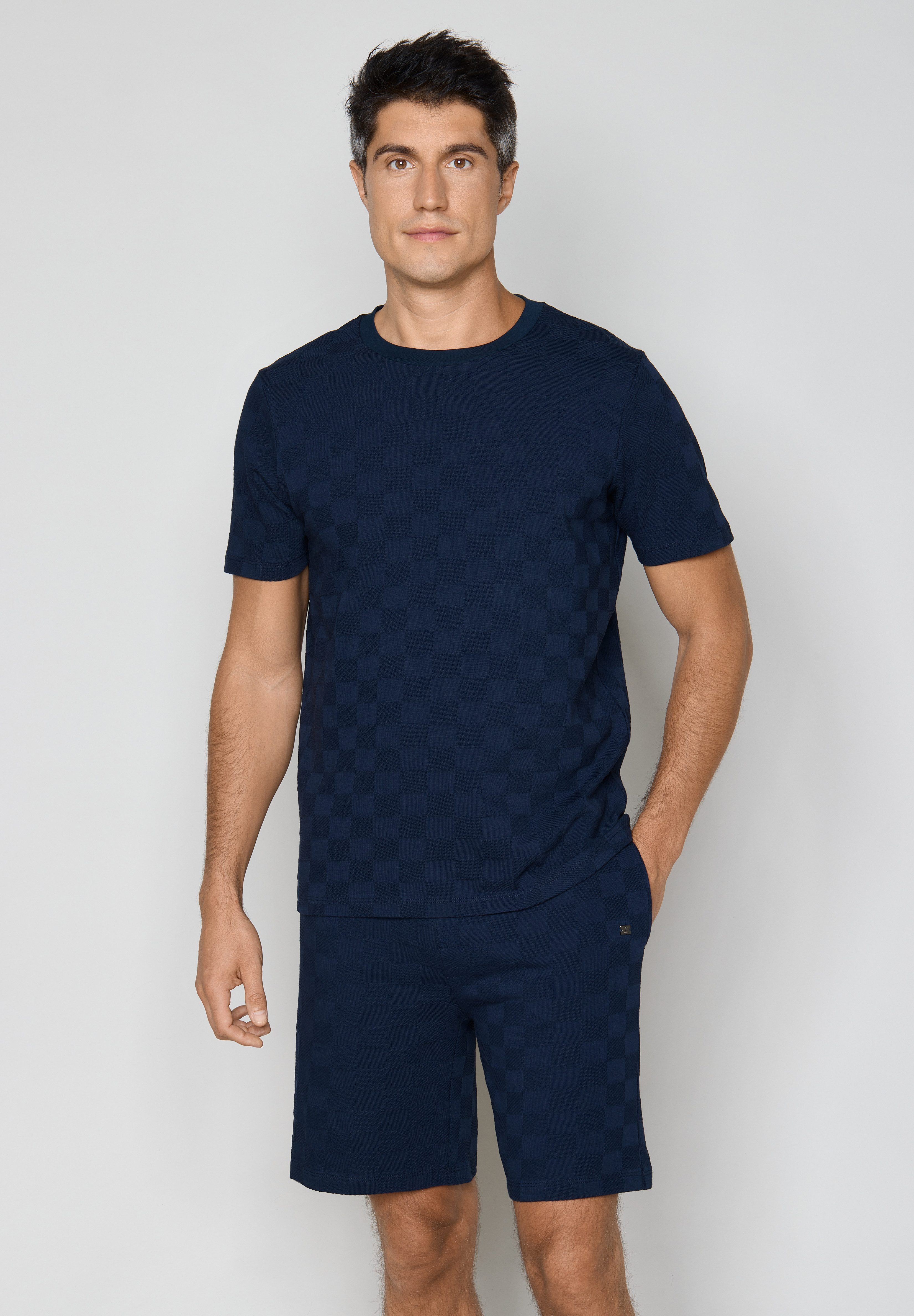 JOOP! Pyjamaoberteil bequeme Passform, Kurzarm, mit Rundhalsausschnitt, für Homewear