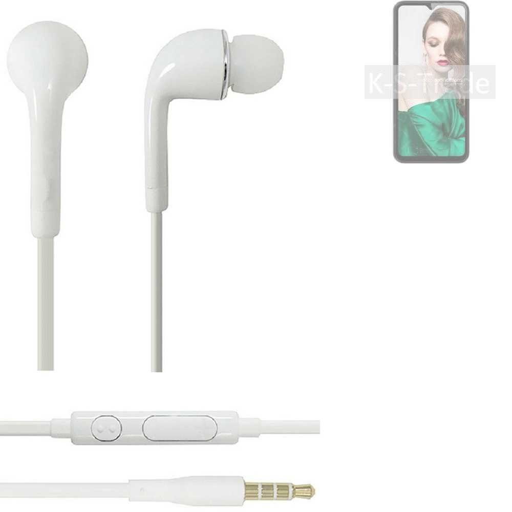 In-Ear-Kopfhörer mit weiß (Kopfhörer Lautstärkeregler für C31 Mikrofon K-S-Trade u 3,5mm) Headset Oukitel