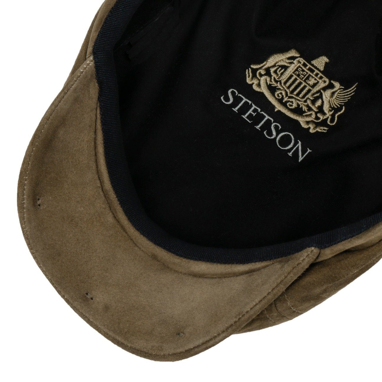 Stetson Flat Cap (1-St) Ledercap mit Schirm, Made in Germany