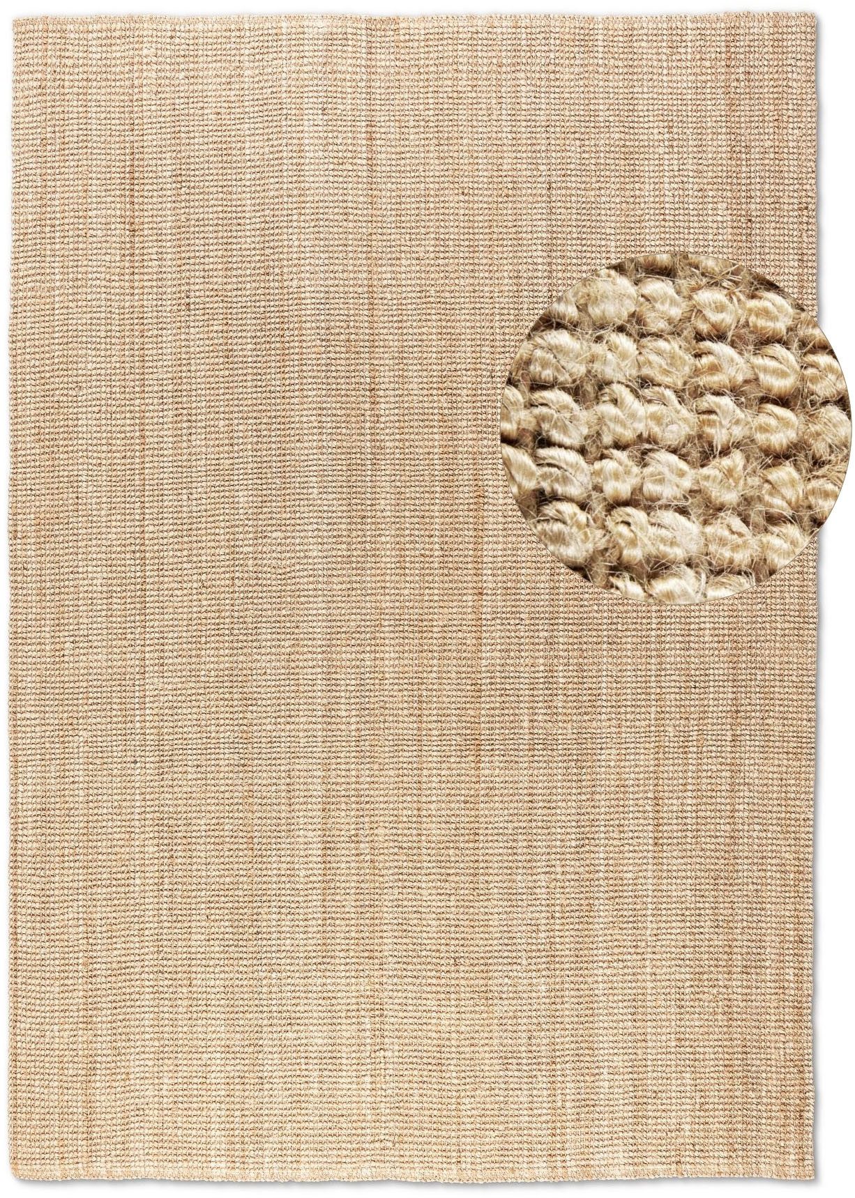 HANSE Home Teppich Jaipur Juteteppich, als Läufer und in Rund, rechteckig, Höhe: 10 mm, 100% Naturfaser, Wohnzimmer, Esszimmer, Schlafzimmer, GRS