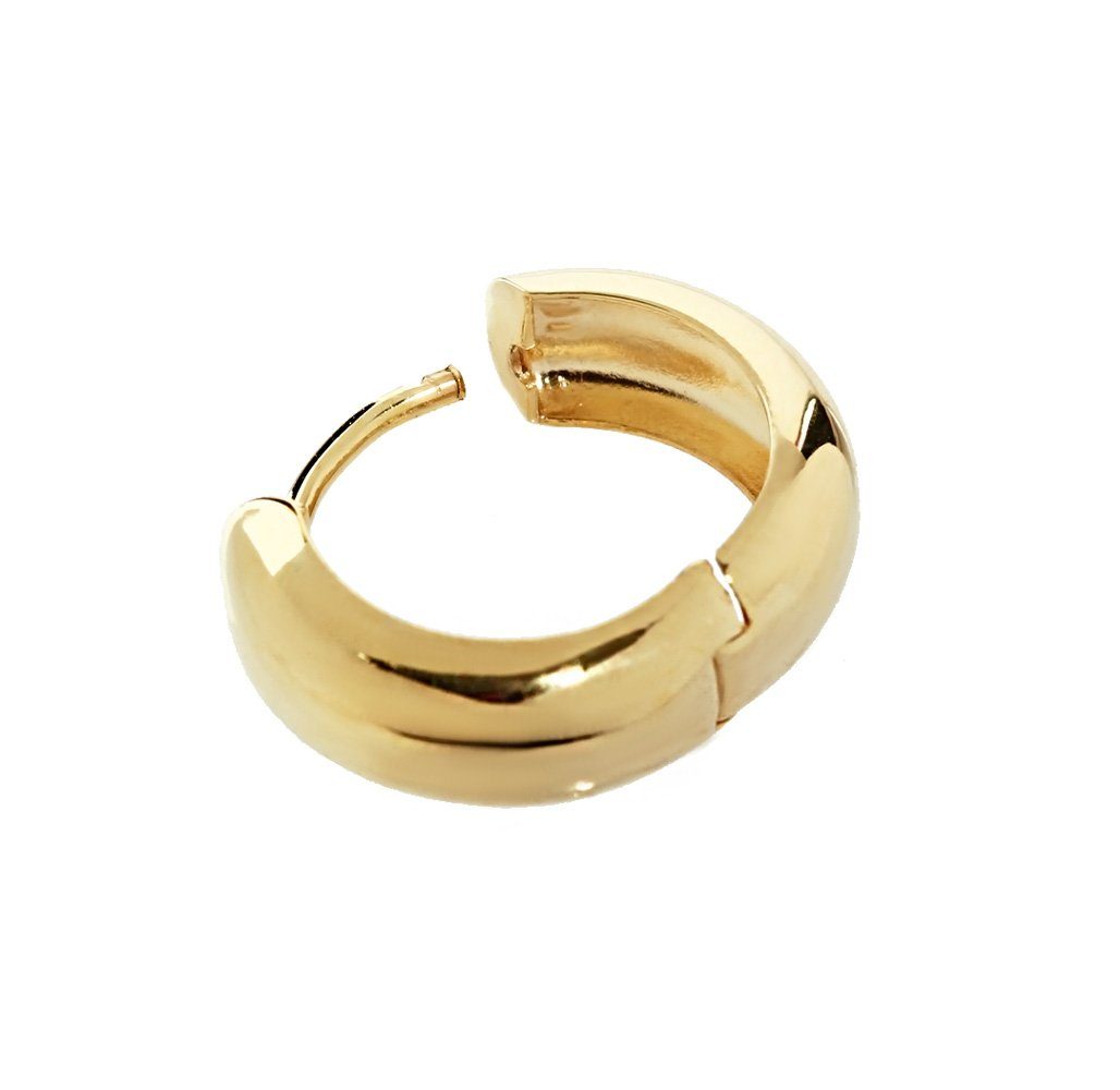 NKlaus Klappcreolen Paar 750 Gelbgold Klappcreolen Ohrringen 12,2 X 3, (Damen)