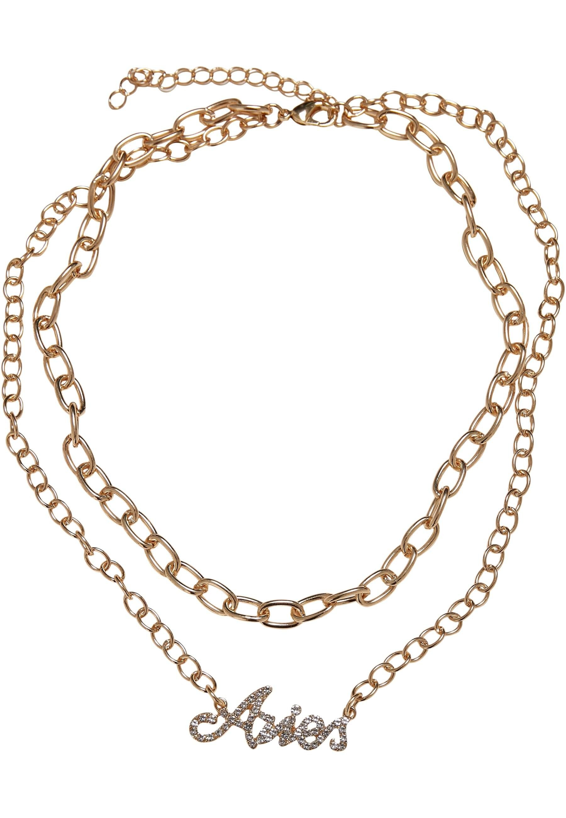 URBAN CLASSICS Halsreif Urban Classics Unisex Diamond Zodiac Golden Necklace