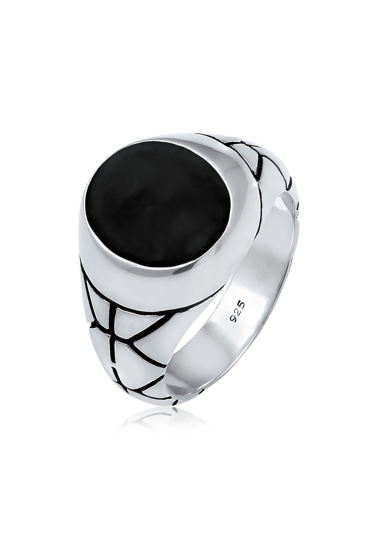 Kuzzoi Siegelring Herren Siegelring Oval Emaille günstig online kaufen
