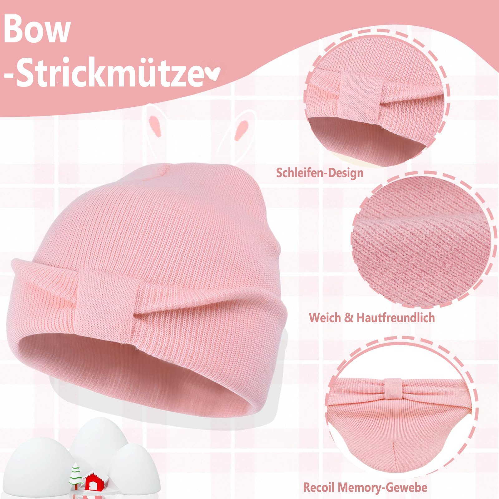 Coonoor Mütze & Schal Kinder Mütze, Handschuhe und Halswärmer Set, (3-tlg) geeignet für Jungen und Mädchen im Alter von 3-10 Jahren – Bild 2 von 5