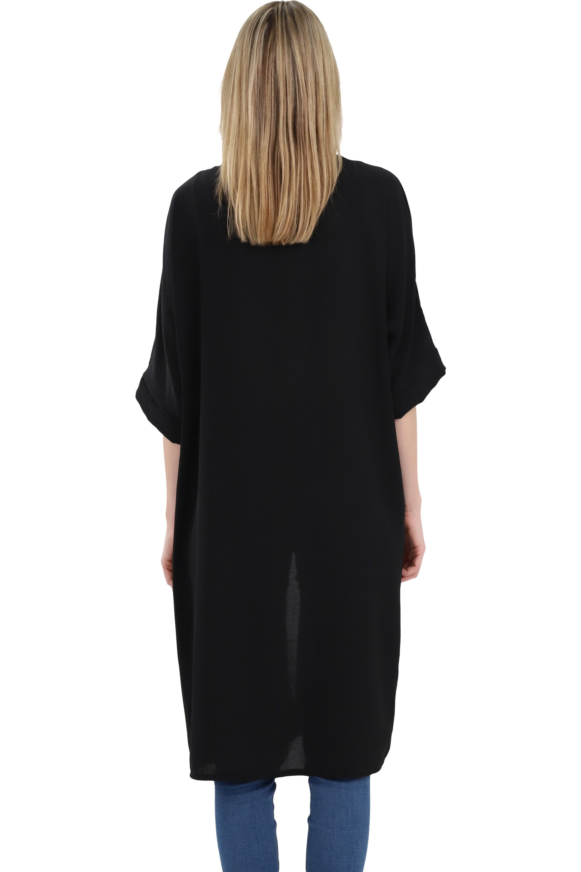malito more than fashion Cardigan malito Damen Kimono 2342 Kimono Sommer Strand Cover up mit extraweiten Ärmeln Einheitsgröße