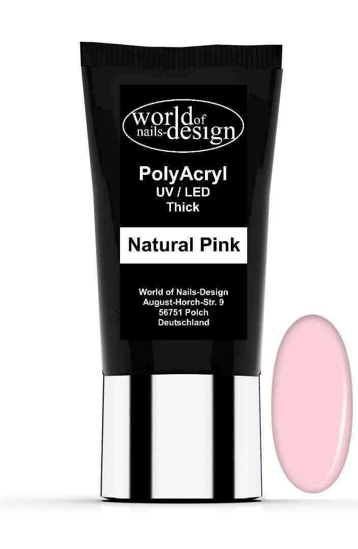 World of Nails-Design UV-Gel 30ml in -Gel, AcrylGel Studioqualität PolyAcryl natural Tube, pink