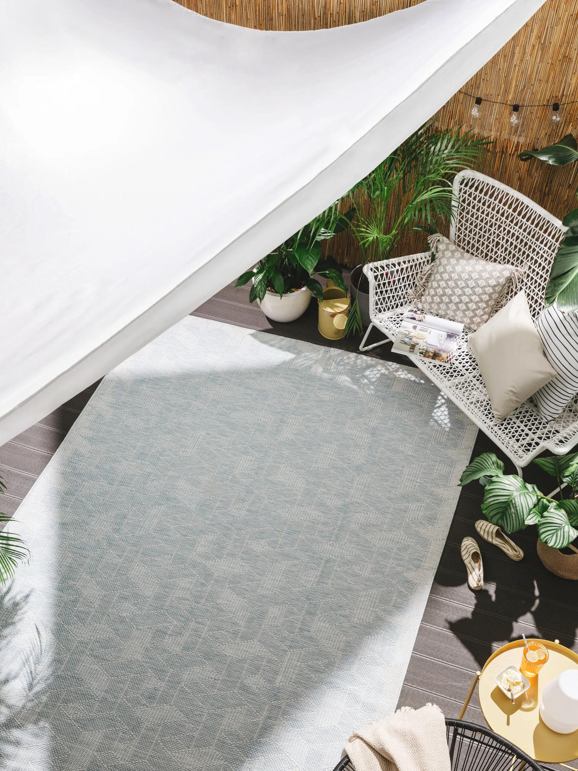 benuta Outdoorteppich Bronco, rechteckig, Höhe: 5 mm, In- & Outdoorteppich, Robust für Garten, Terrasse, Balkon, Küche