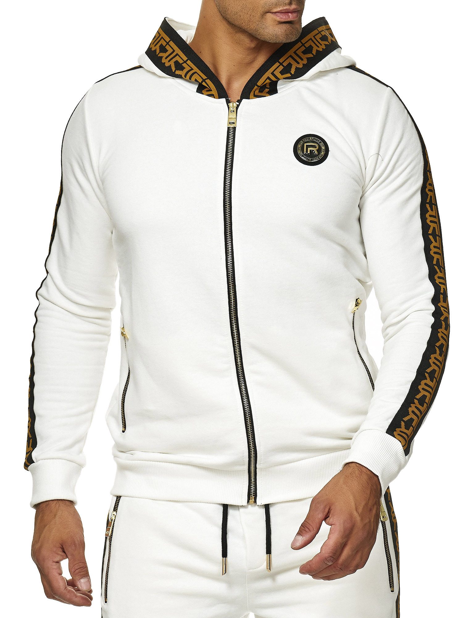 RedBridge Kapuzensweatjacke Herren Kapuzenpullover mit Reißverschluss