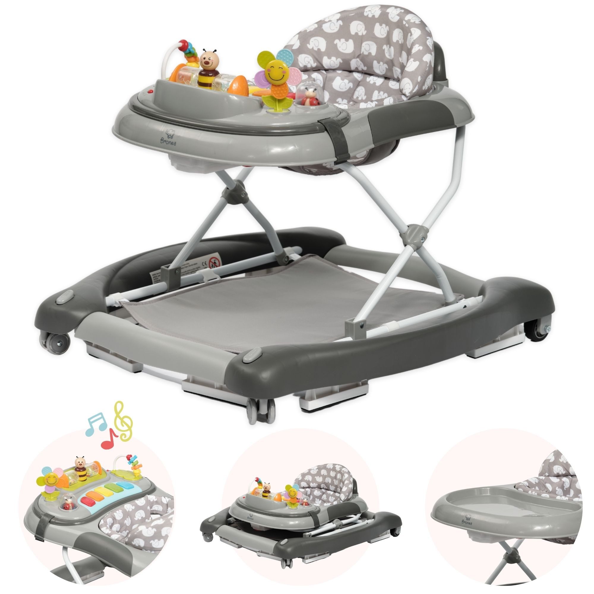 Bronea Lauflernhilfe 4-in-1 Lauflernwagen Gehfrei Baby Schaukel Lauflernhil günstig online kaufen