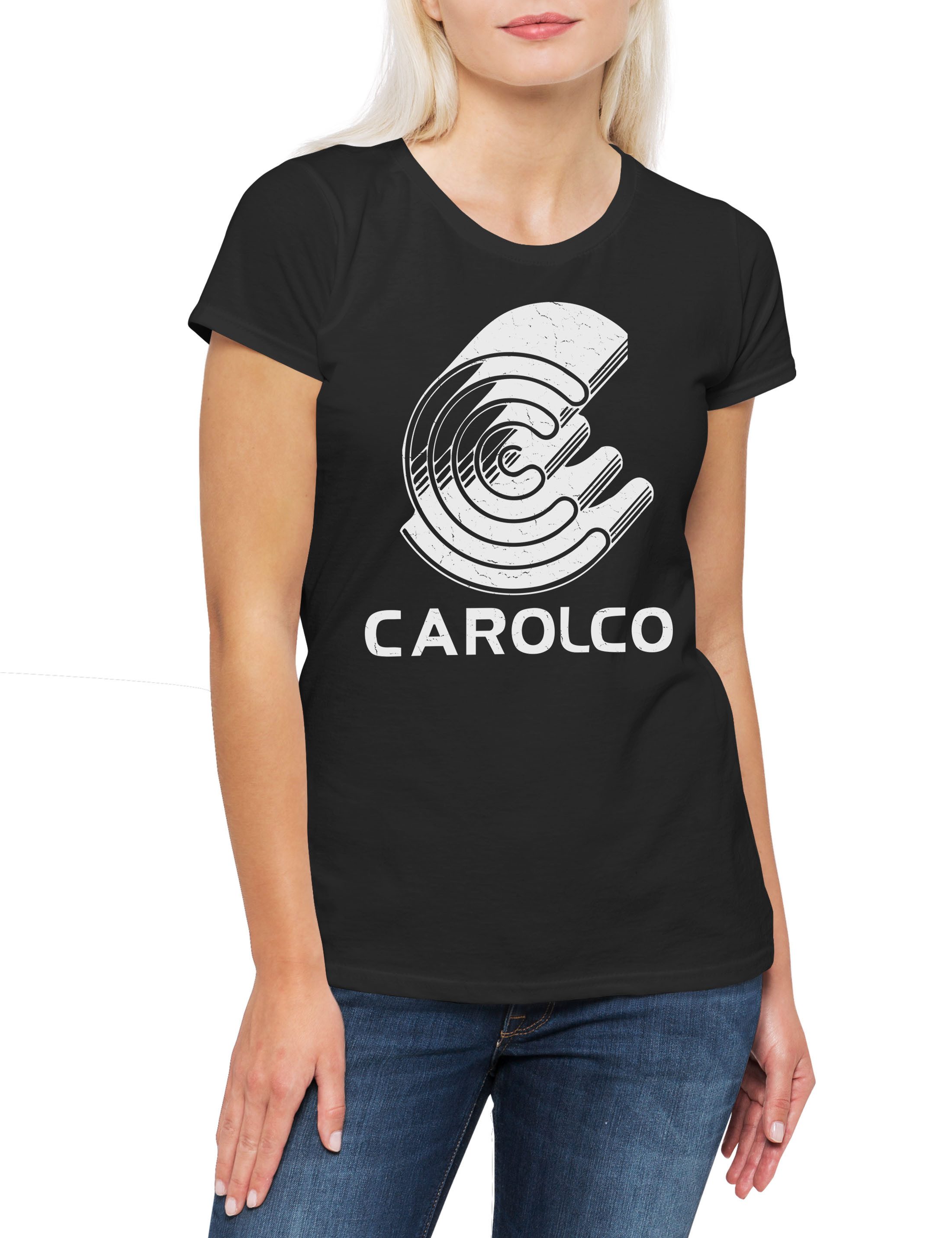 Print-Shirt Carolco Damen T-Shirt Pictures Logo Film Movie Production Defunct