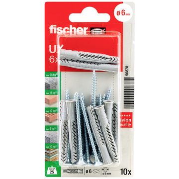 fischer Dübel-Set Fischer UX 6 x 50 R S K NV Universaldübel 50 mm 090878 1 Set