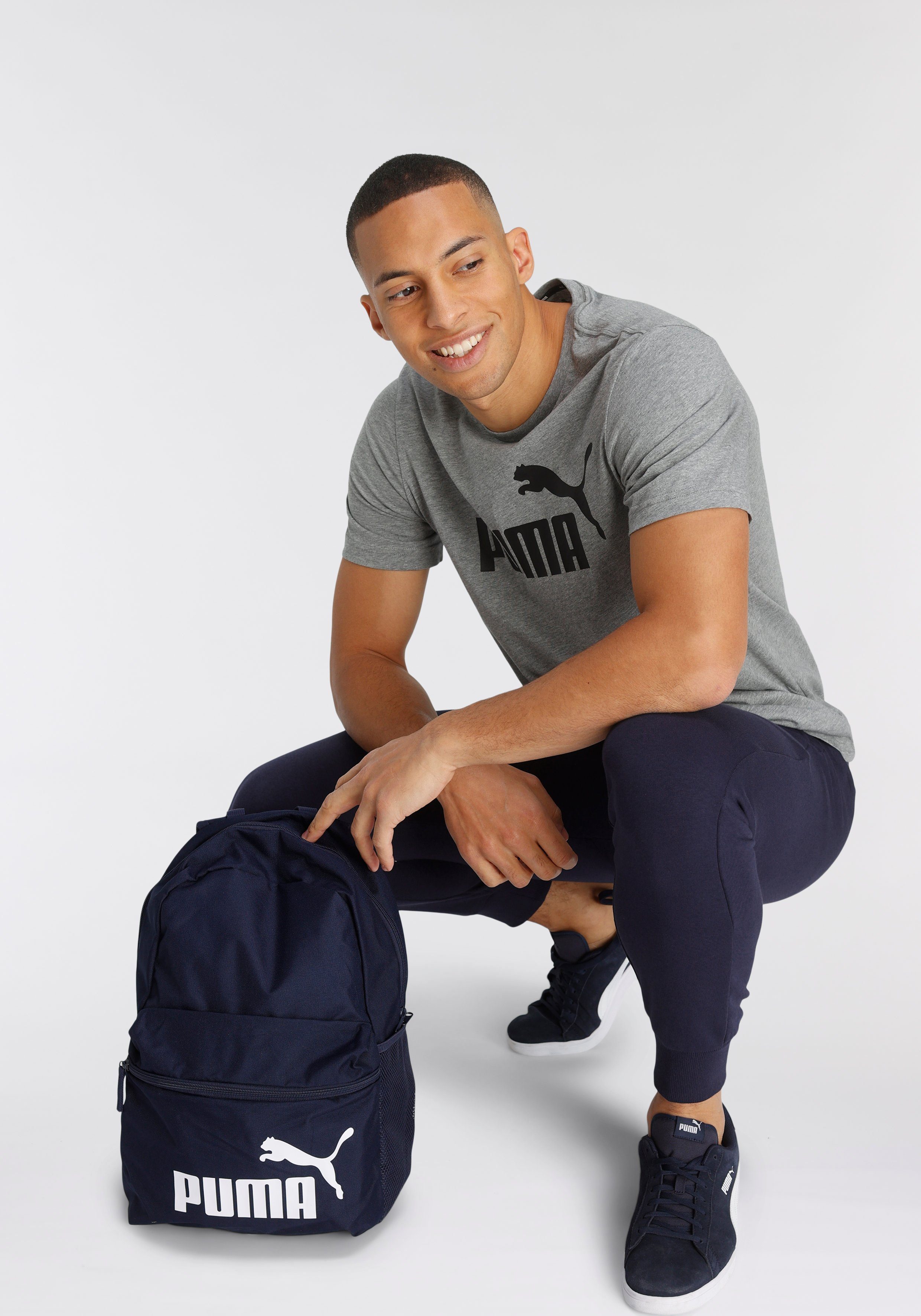 PUMA T-Shirt ESS LOGO TEE sportlicher Stil, Kurzarmdesign, aus Baumwolle