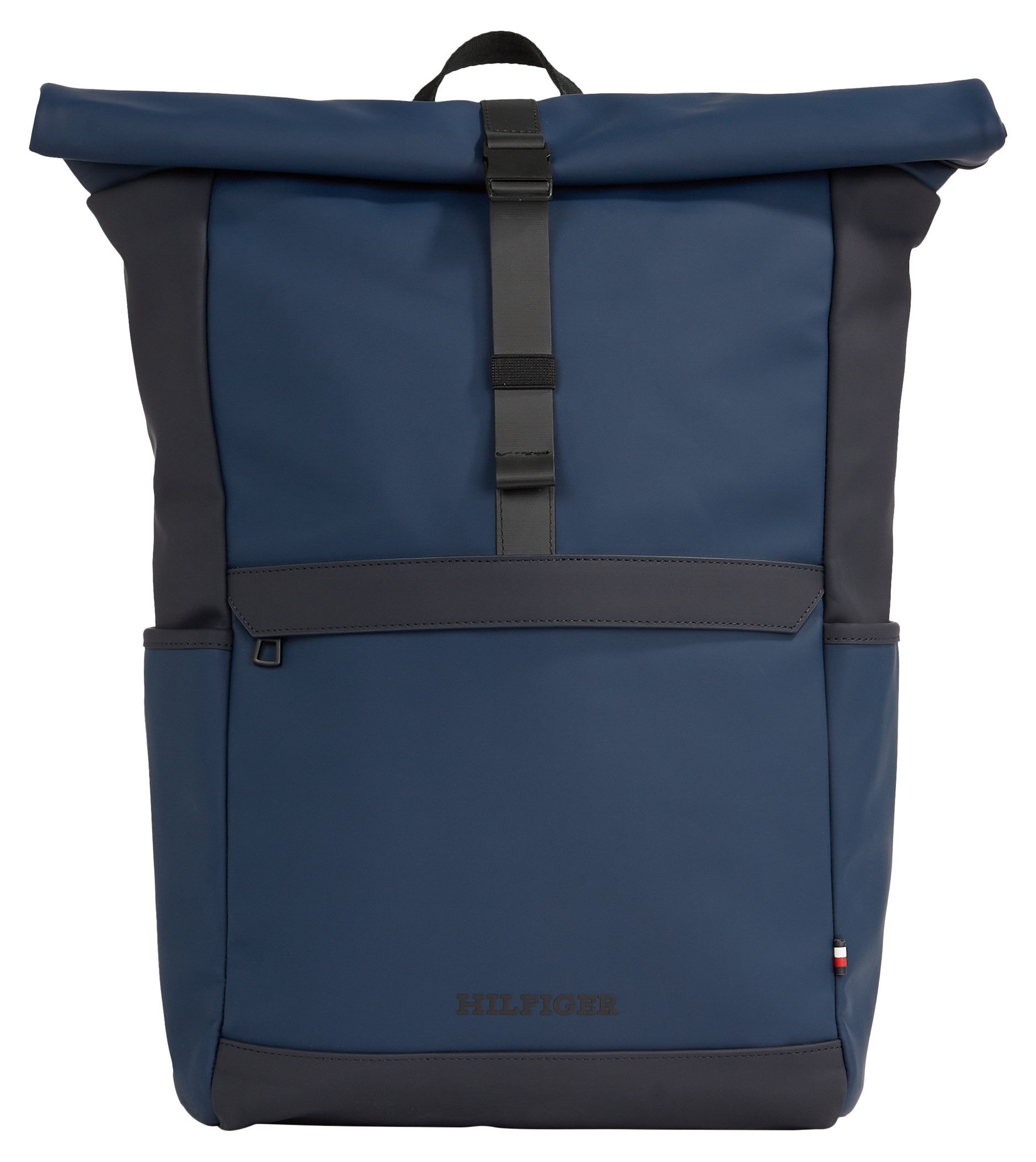 Tommy Hilfiger Rucksack Men TH MONOTYPE PU ROLLTOP BACKPACK Backpacks Freizeitrucksack Arbeitsrucksack Schulrucksack mit Seitenfachern