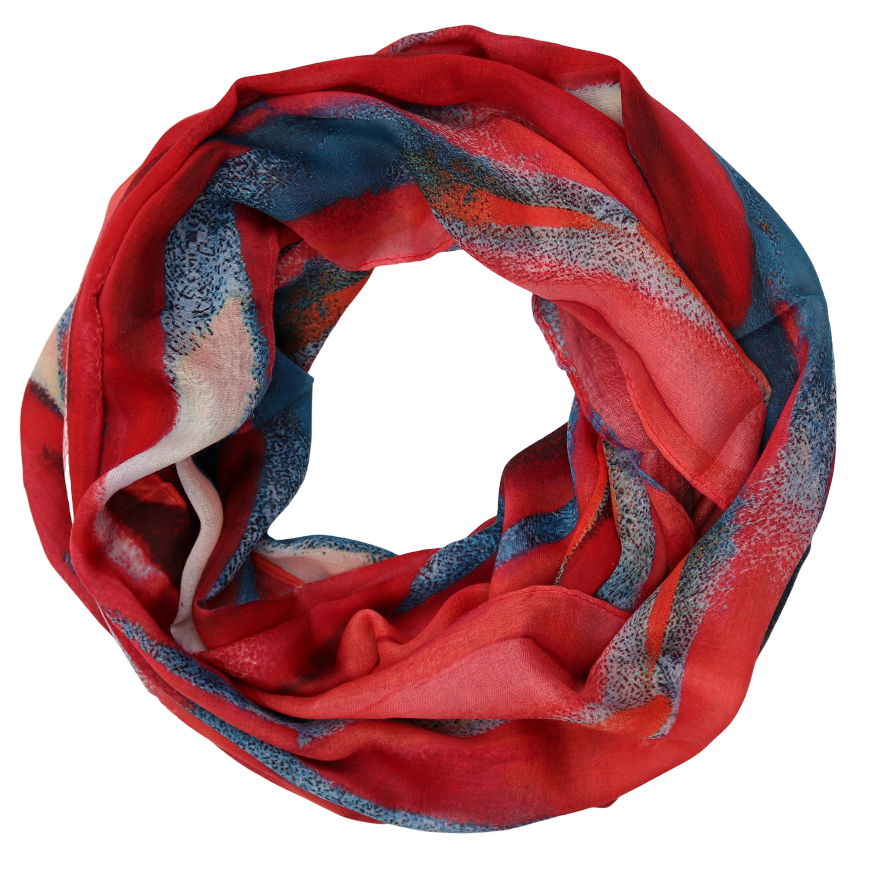 MIRROSI Loop Damen Schal Weich aus 100% Viskose Groß, (ca.60x80cm; zweimal um den Hals wickelbar), Damen Halstuch Stola ideal für Frühling,Sommer, Herbst oder Winter