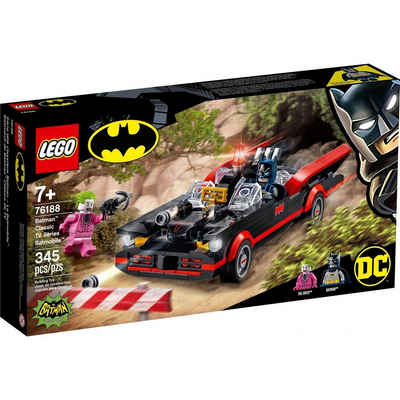 LEGO® Konstruktionsspielsteine LEGO 76188 DC Batman Batmobile Spielzeugauto mit Joker Minifigur, (Set)