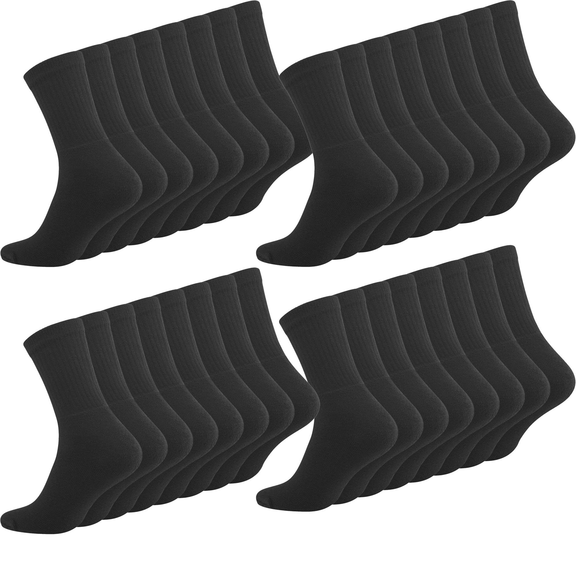 TSB Werk Socken Socken Strümpfe 8-128 Paar Sportsocken 39-46 Set Arbeitssocken, Schwarz, Baumwolle
