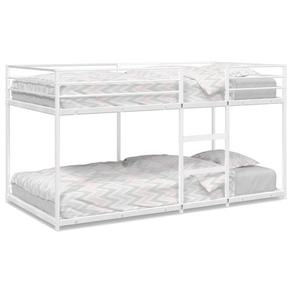 vidaXL Bett Etagenbett ohne Matratze Weiß 90x200 cm Stahl günstig online kaufen