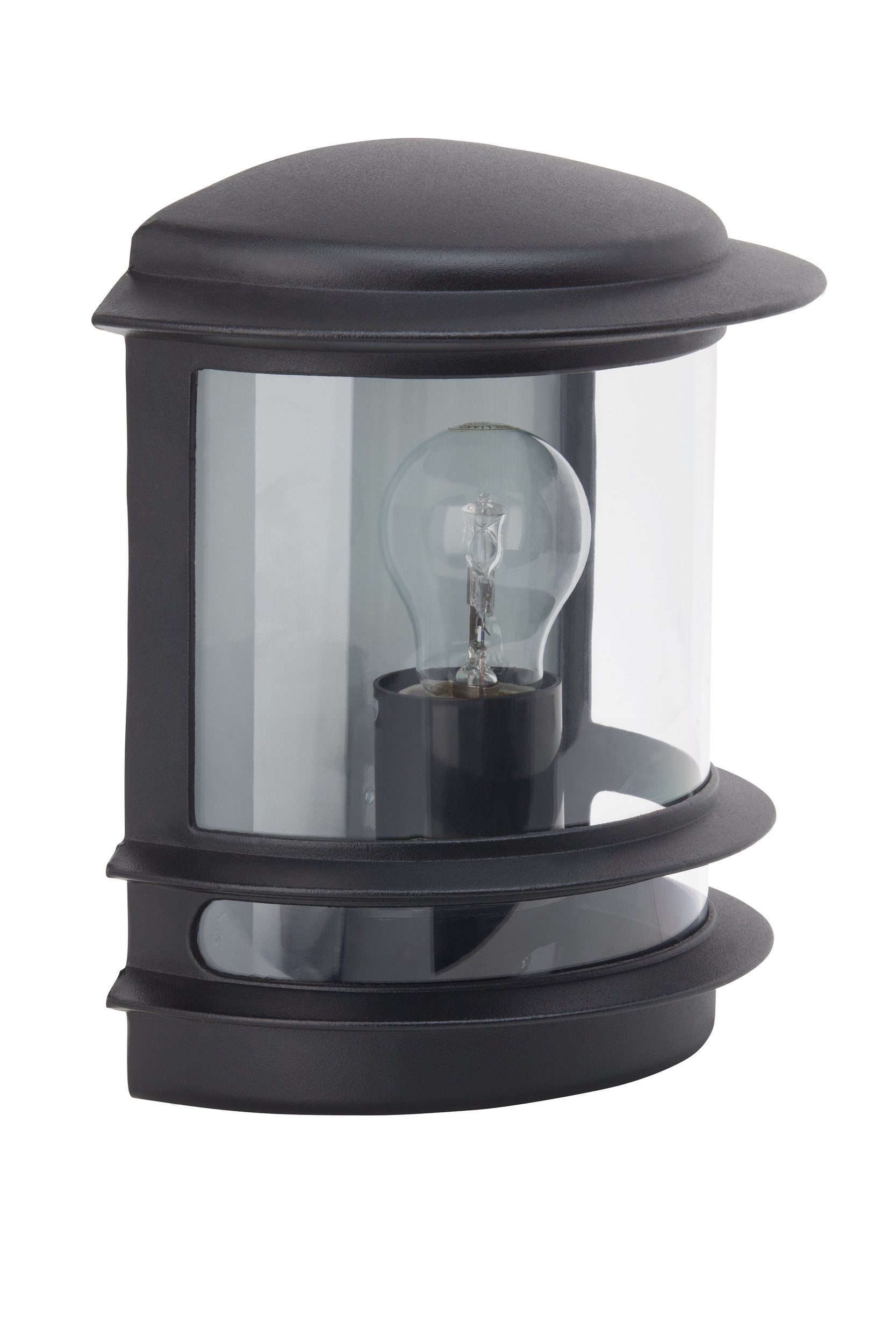 IP44, Wandlampe, schwarz Lightbox x 24 24 cm, x ohne Außen-Wandleuchte, Leuchtmittel, Außen Alu-Druckguss, E27, 13