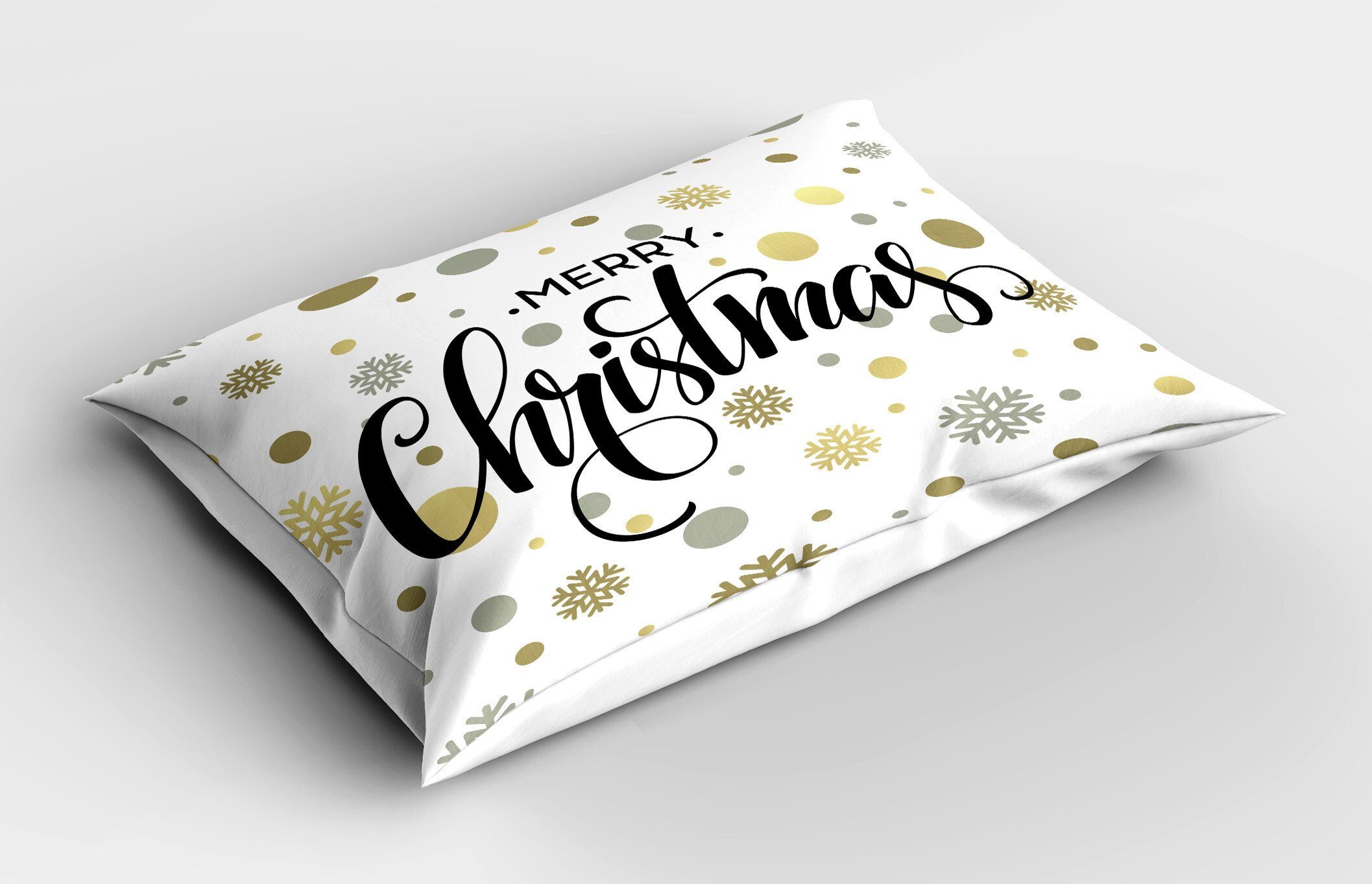 Kissenbezug, Standard Size Abakuhaus Weihnachten (1 Stück), Snowflake Merry Gedruckter Xmas Kissenbezüge King Dekorativer