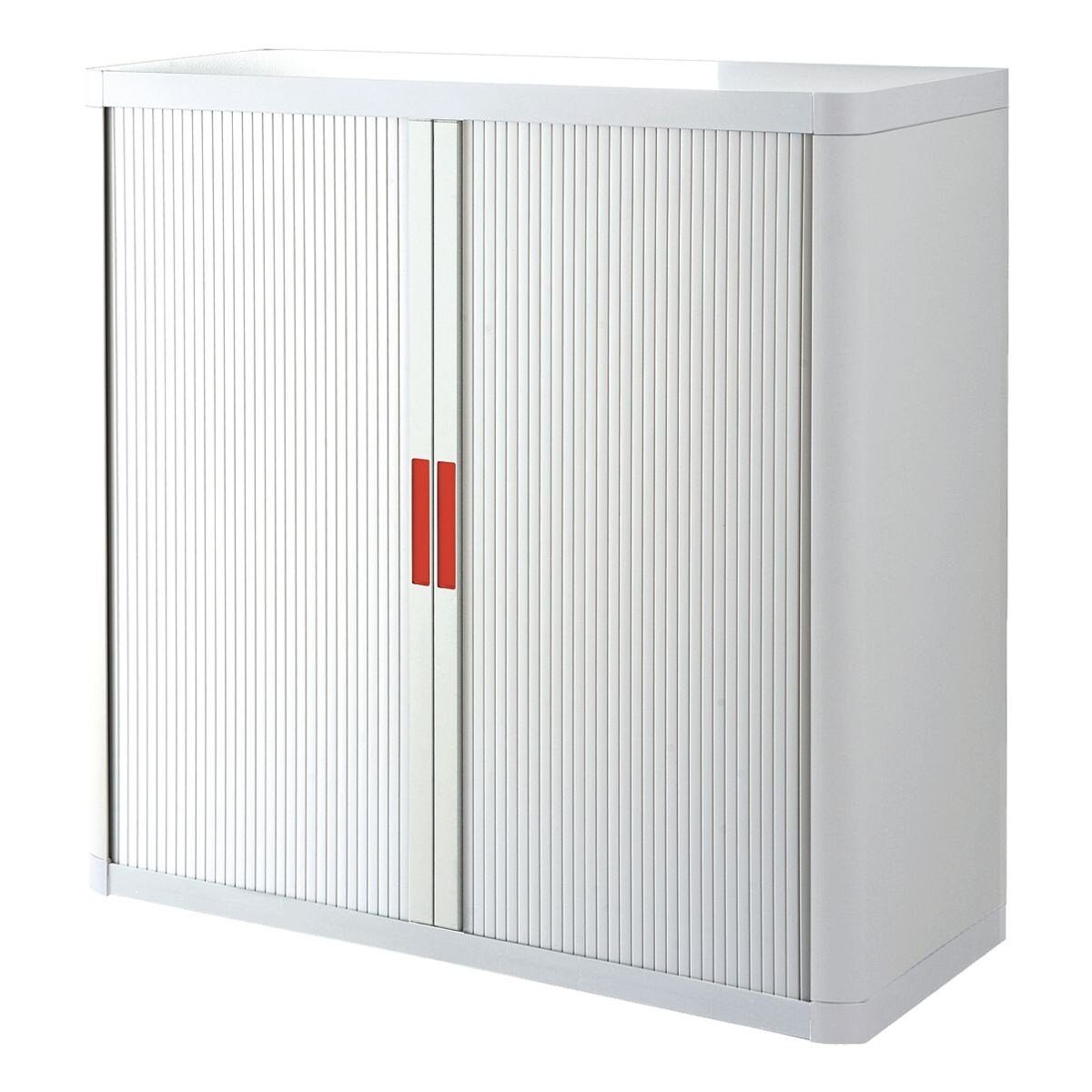 EASYOFFICE Rollladenschrank easyOffice Korpus weiß, Griff farbig