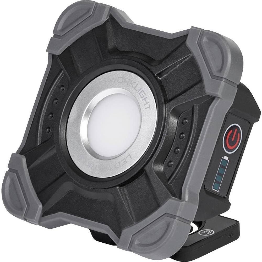 Osram Deckenleuchte Baustrahler LED 10 W Tageslichtweiß Schwarz/Grau 4099854430558, Dimmbar, Mit Powerbank-Funktion, Mit USB-Anschluss, Schwenkbar, Akkube