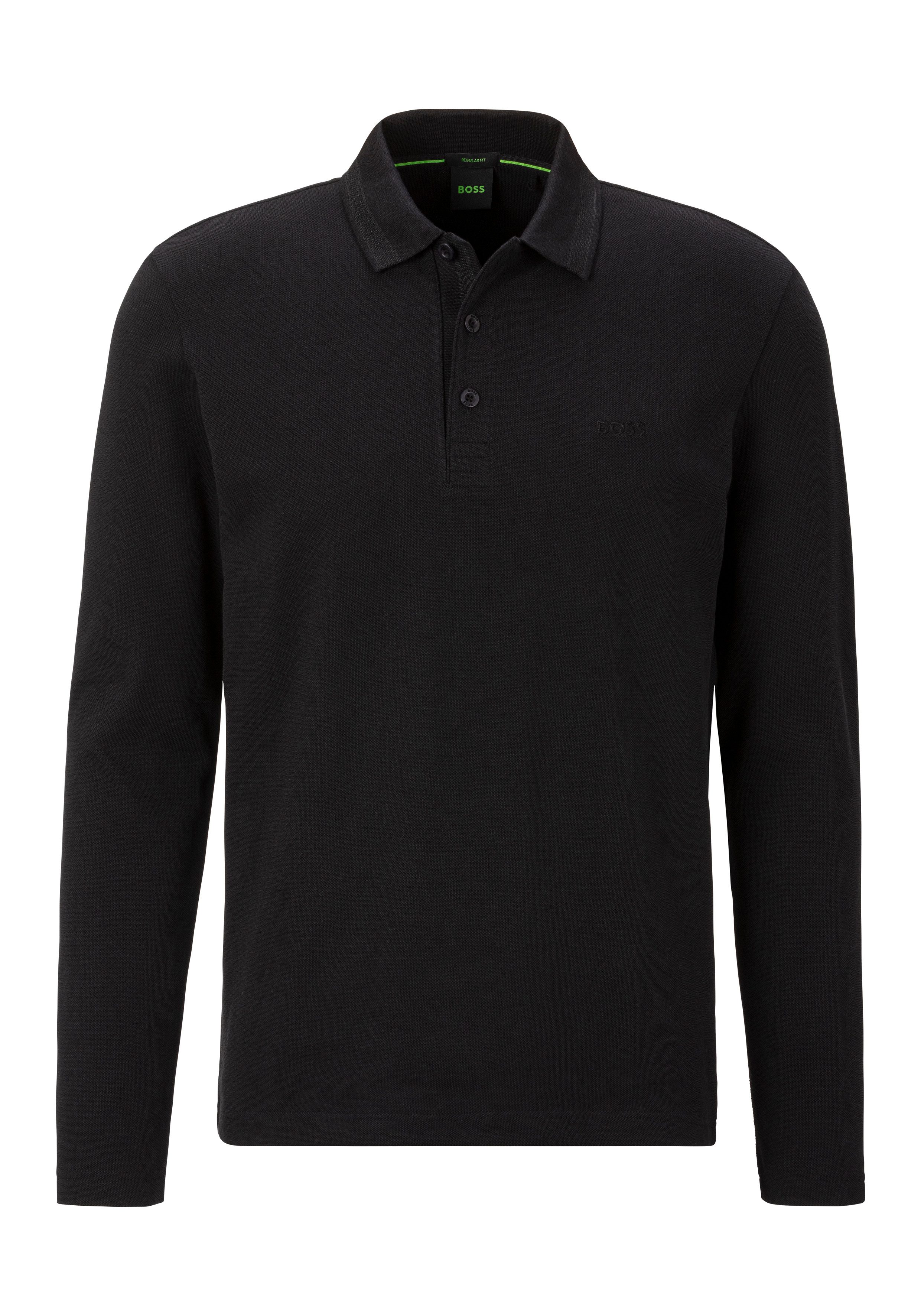 Langarm-Poloshirt Plisy