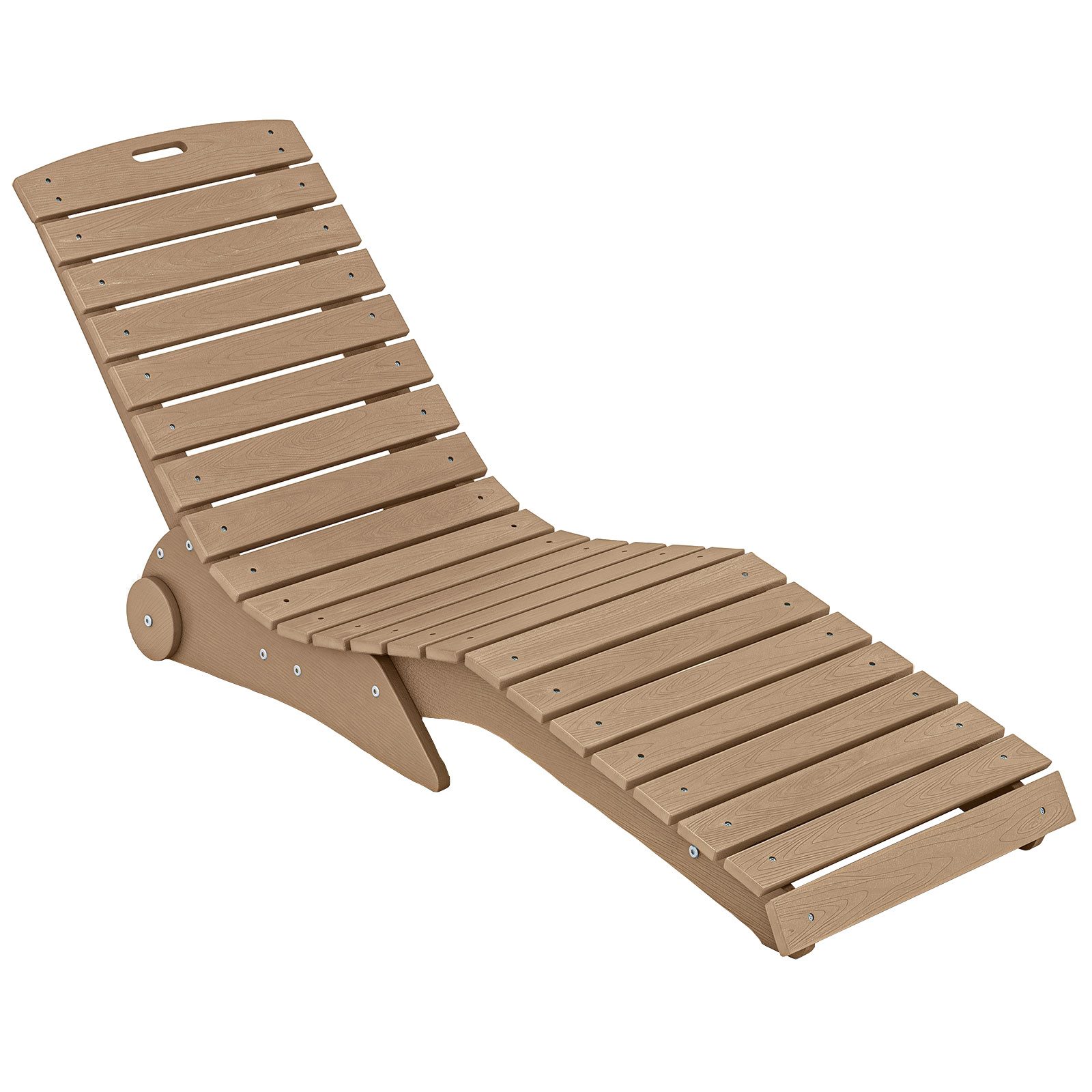 COSTWAY Gartenliege, 1 St., Ergonomische Gartenliege in S Form, mit Rollen