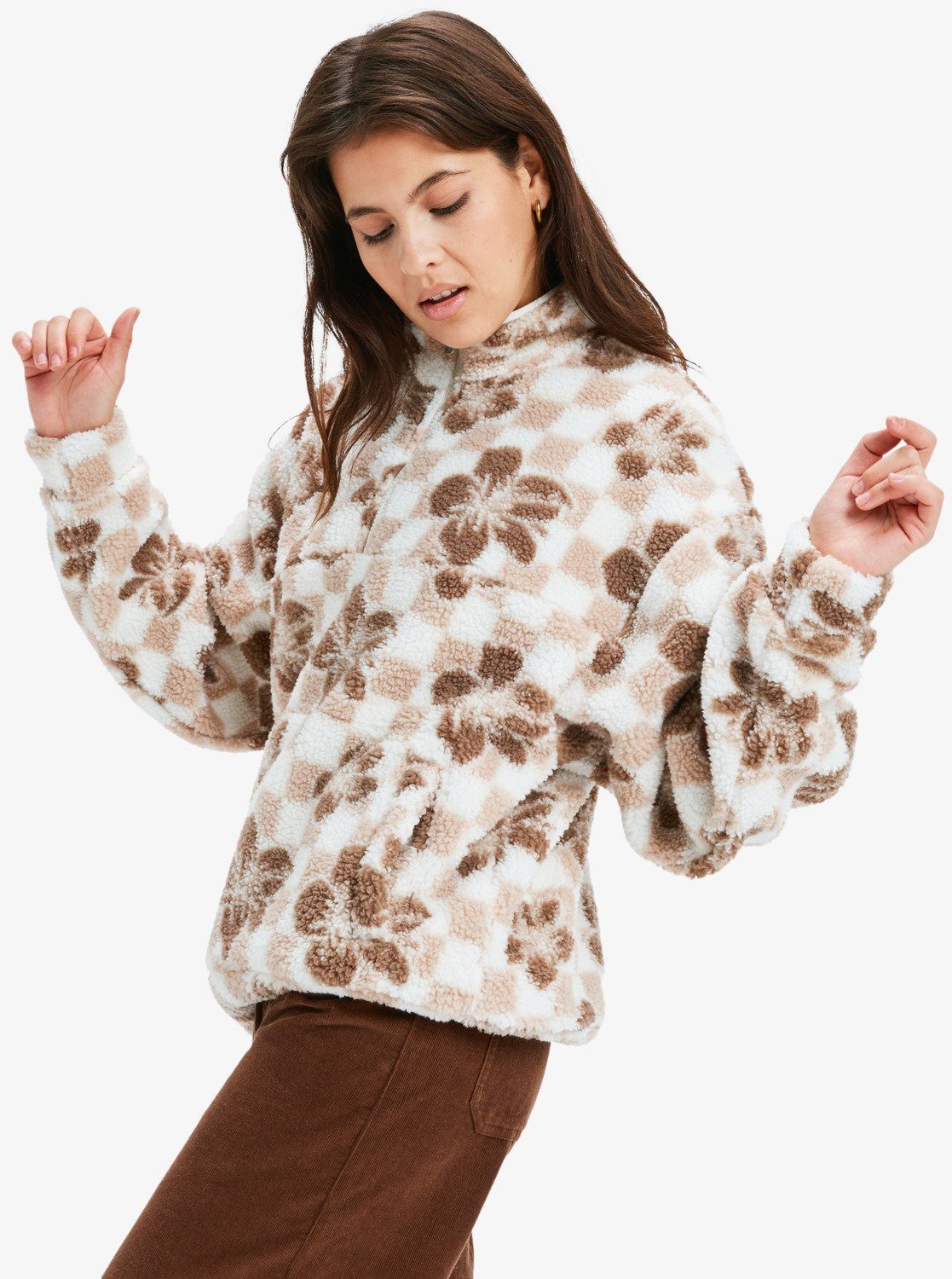 Roxy Strickfleece-Pullover JIVE TALKING BONDED (1-tlg) günstig online kaufen