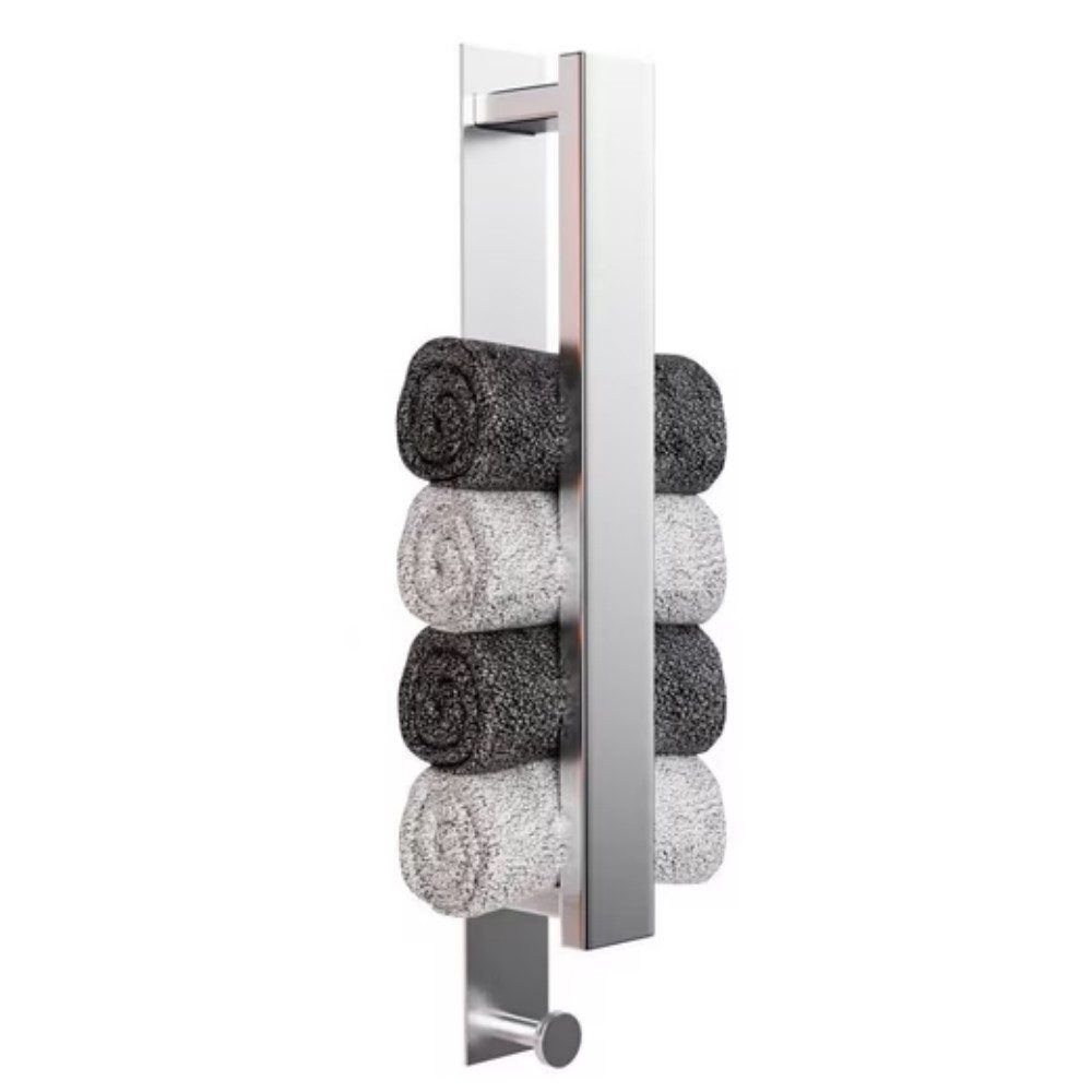 POPOLIC Handtuchhalter Ohne Bohren Handtuchhalter mit Haken für Bad und Gästezimmer, Handtuchhalter aus Edelstahl mit Haken, Badetuchhalter