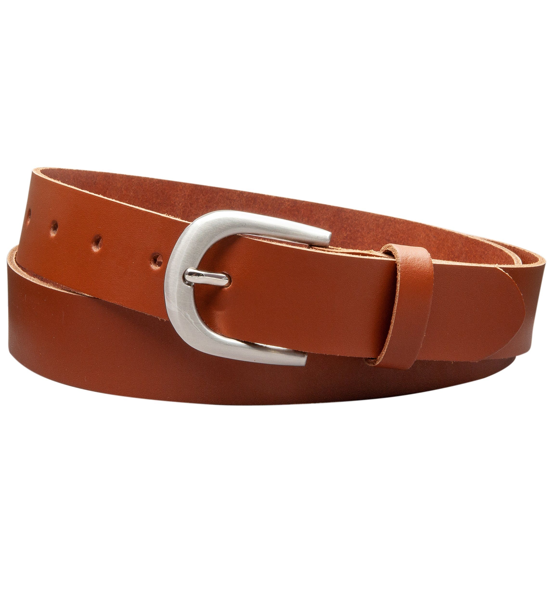 COLOGNEBELT Ledergürtel C8-SL Schlicht dennoch modern mit Dornschließe, MADE IN GERMANY