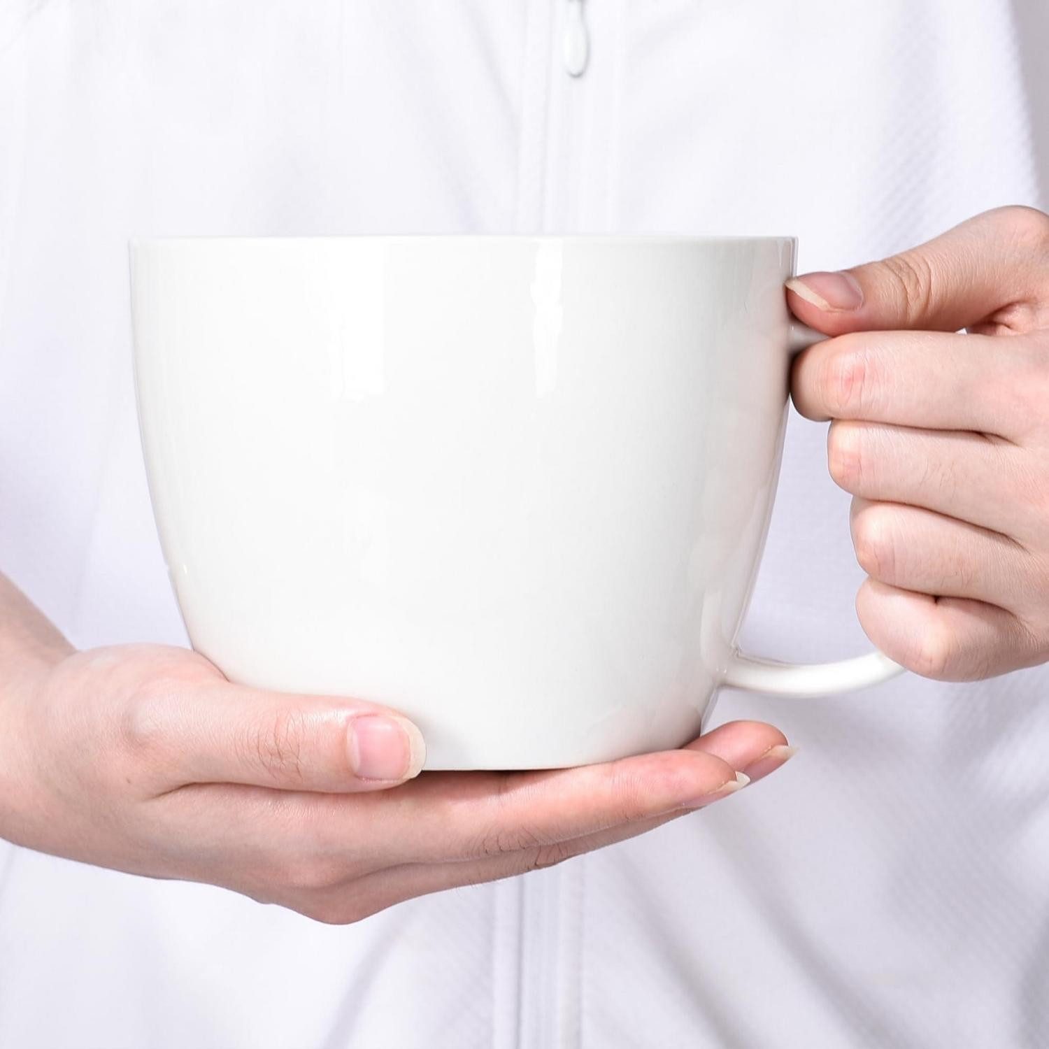 LuxusKollektion Tasse Jumbo Tasse Keramik 850ml Weiss, Keramik