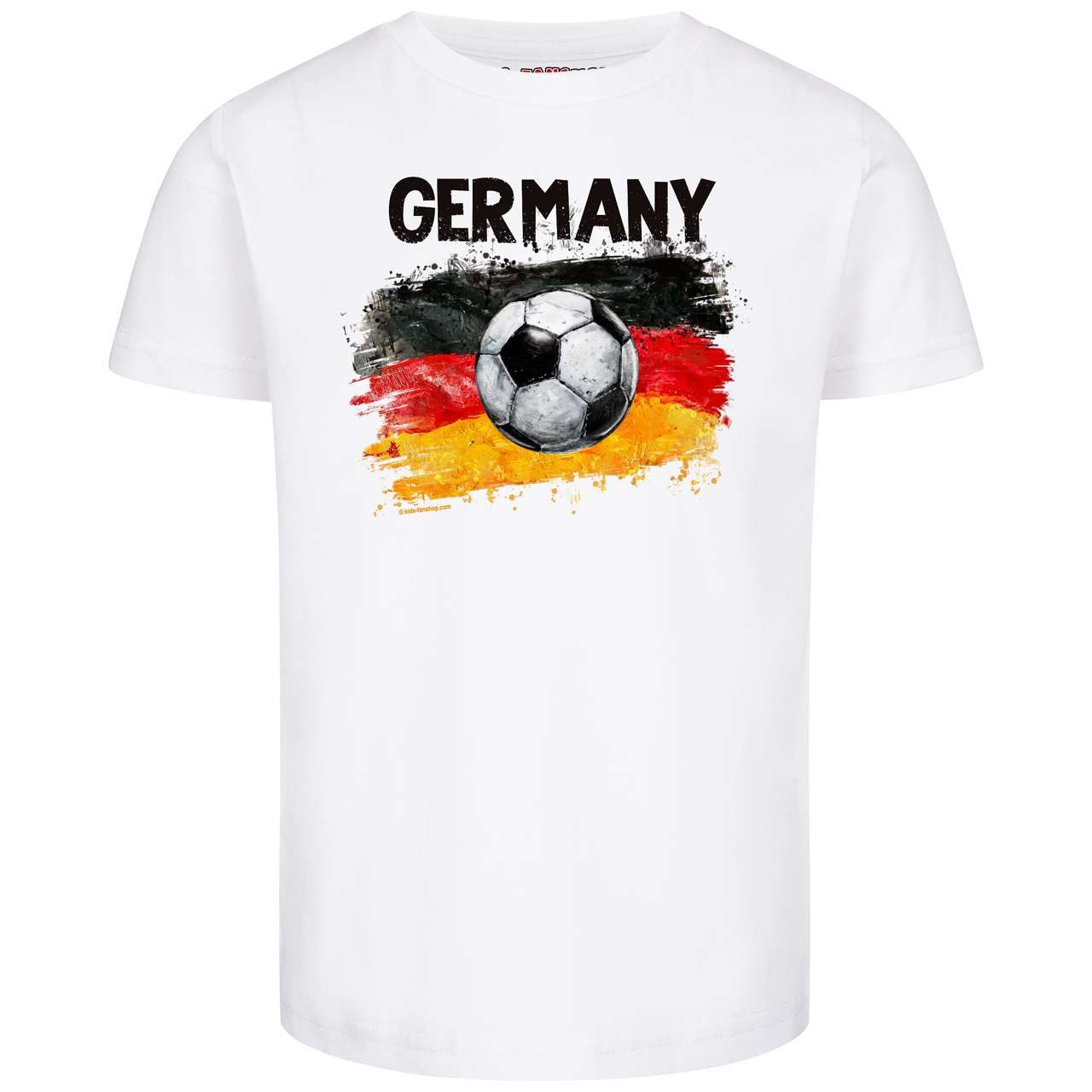 T-Shirt mit Deutschland-Fahne und Fußball Druck für Kinder