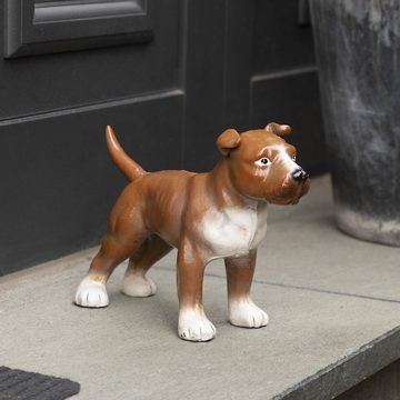 Moritz Dekofigur Hund Hundefigur aus Gußeisen, Gartenfigur Gartedekoration Hundefigur Hund