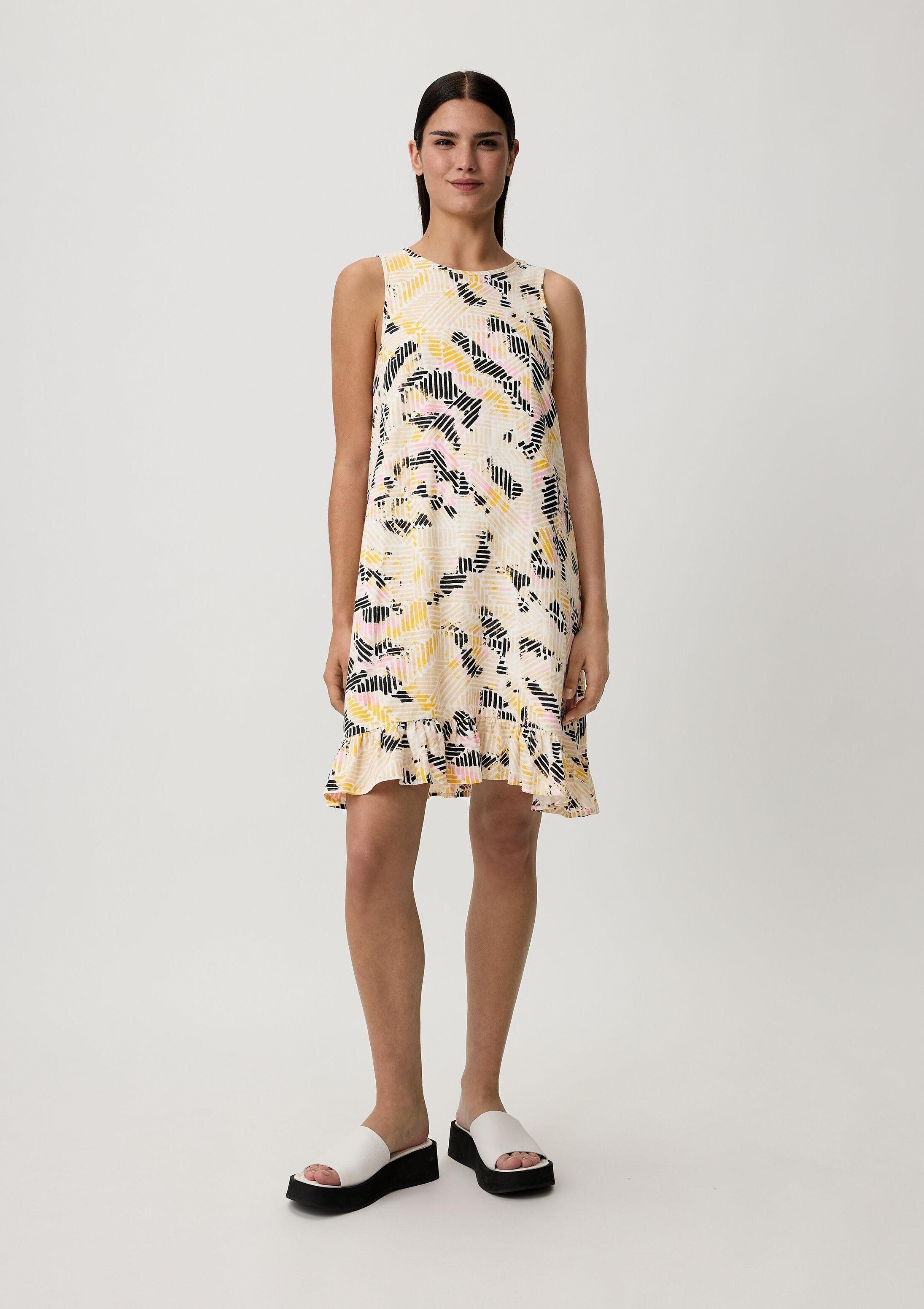 comma Minikleid Kleid Kleid aus Leinen und Viskose